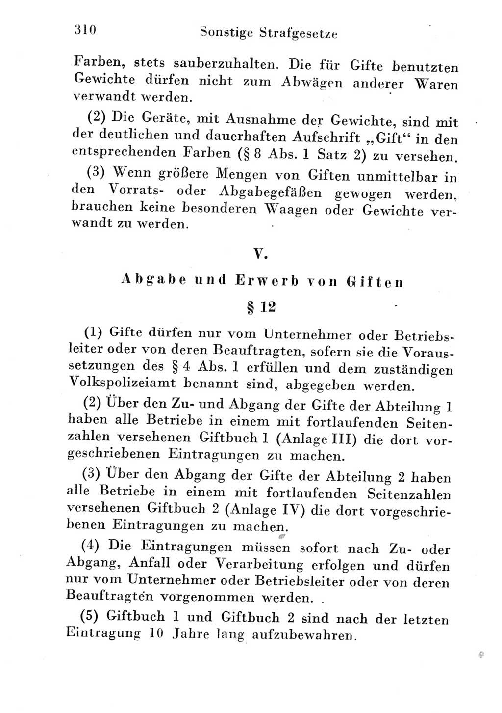 Strafgesetzbuch (StGB) und andere Strafgesetze [Deutsche Demokratische Republik (DDR)] 1951, Seite 310 (StGB Strafges. DDR 1951, S. 310)