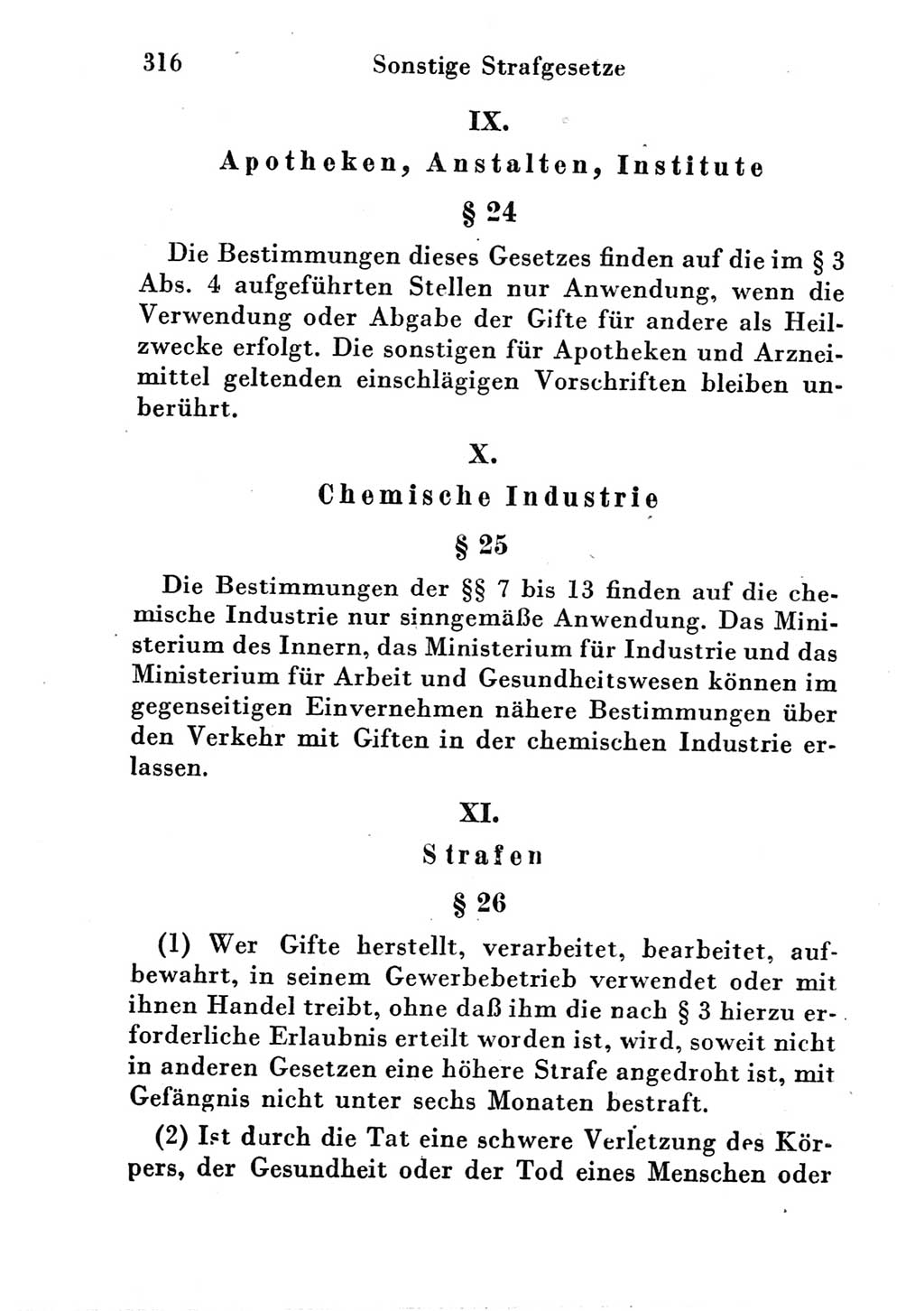 Strafgesetzbuch (StGB) und andere Strafgesetze [Deutsche Demokratische Republik (DDR)] 1951, Seite 316 (StGB Strafges. DDR 1951, S. 316)