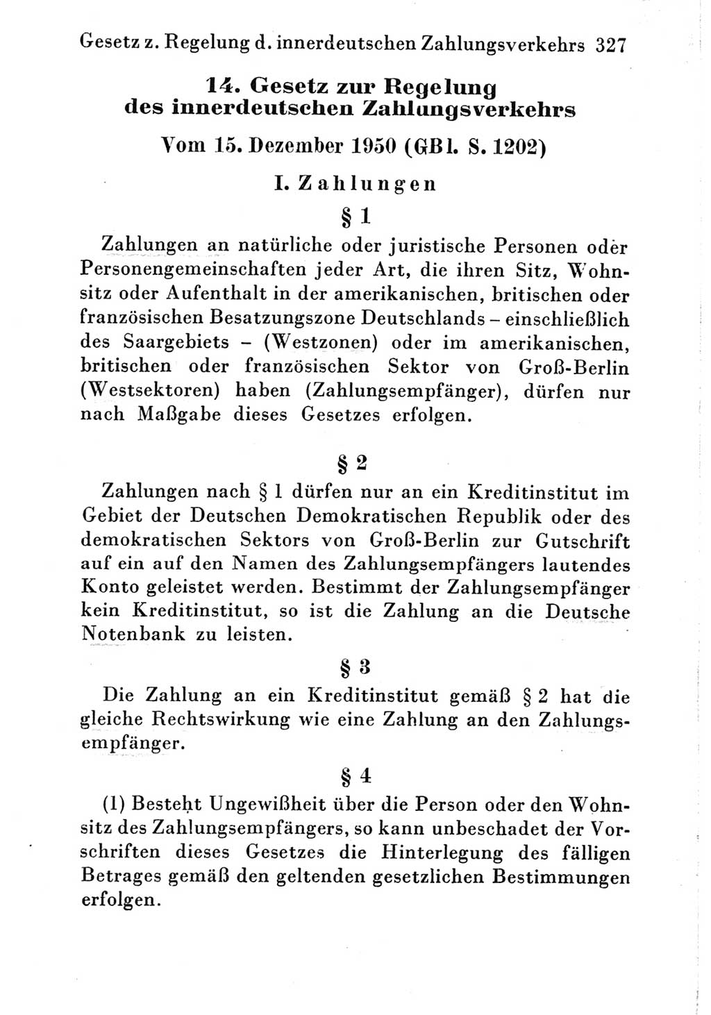 Strafgesetzbuch (StGB) und andere Strafgesetze [Deutsche Demokratische Republik (DDR)] 1951, Seite 327 (StGB Strafges. DDR 1951, S. 327)