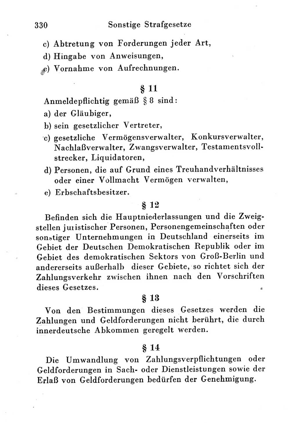 Strafgesetzbuch (StGB) und andere Strafgesetze [Deutsche Demokratische Republik (DDR)] 1951, Seite 330 (StGB Strafges. DDR 1951, S. 330)