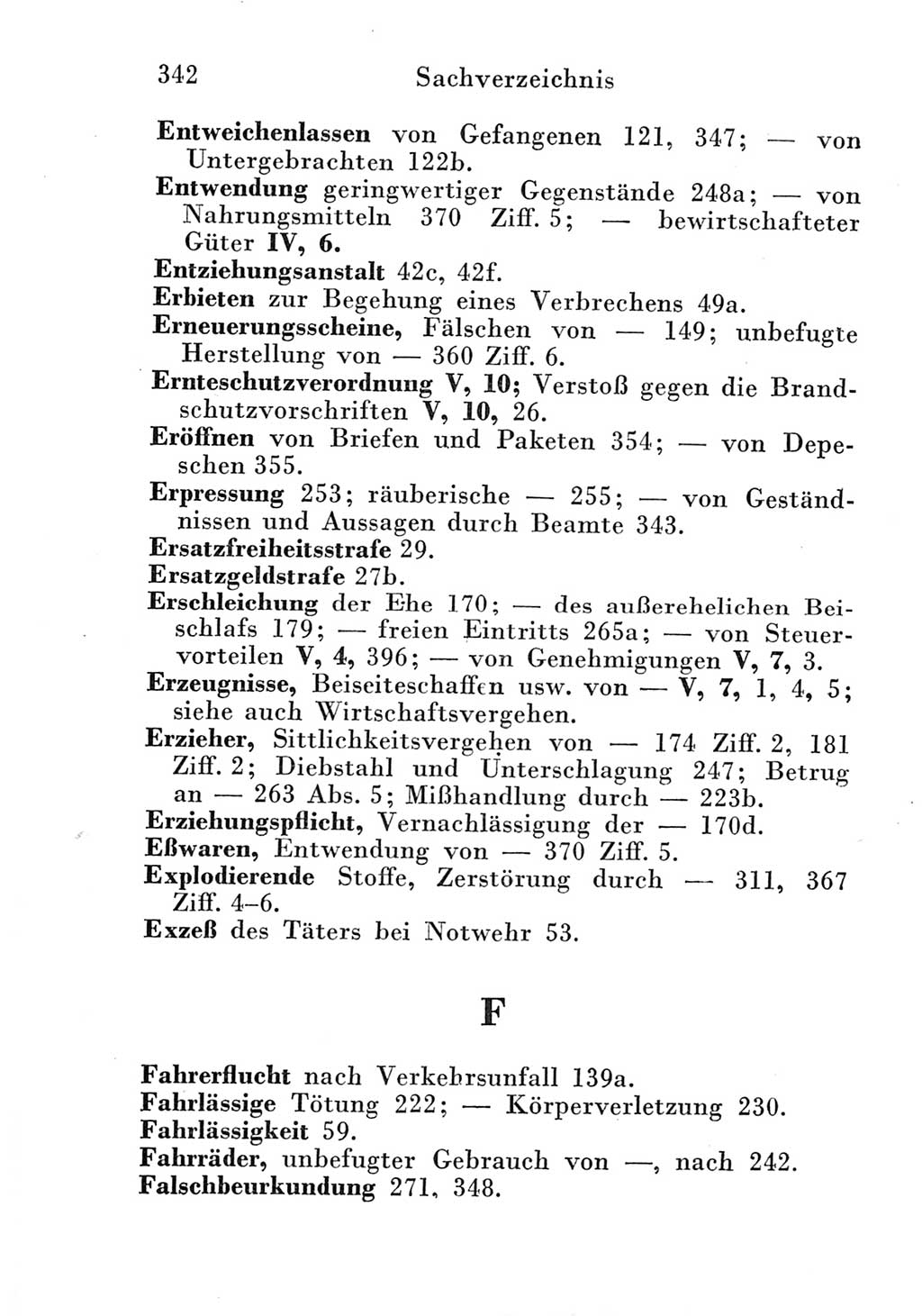 Strafgesetzbuch (StGB) und andere Strafgesetze [Deutsche Demokratische Republik (DDR)] 1951, Seite 342 (StGB Strafges. DDR 1951, S. 342)