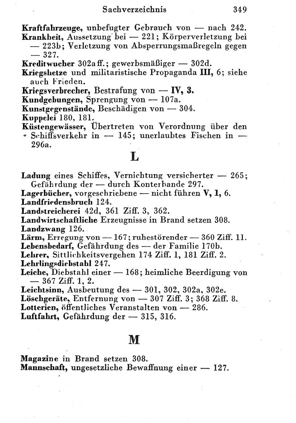 Strafgesetzbuch (StGB) und andere Strafgesetze [Deutsche Demokratische Republik (DDR)] 1951, Seite 349 (StGB Strafges. DDR 1951, S. 349)