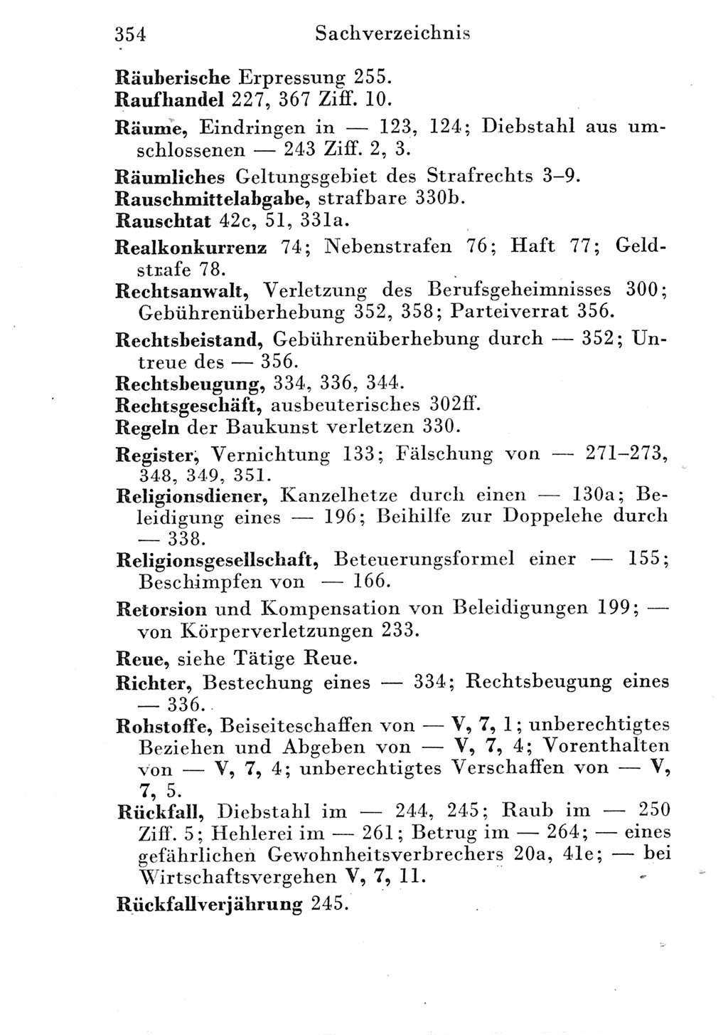 Strafgesetzbuch (StGB) und andere Strafgesetze [Deutsche Demokratische Republik (DDR)] 1951, Seite 354 (StGB Strafges. DDR 1951, S. 354)