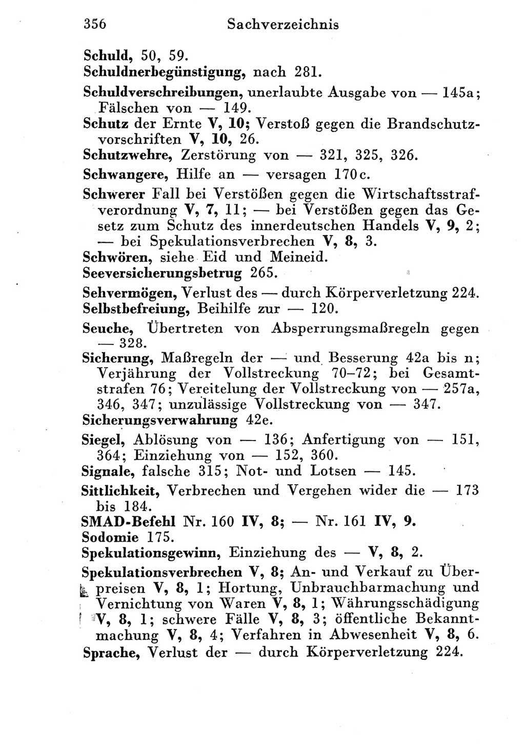 Strafgesetzbuch (StGB) und andere Strafgesetze [Deutsche Demokratische Republik (DDR)] 1951, Seite 356 (StGB Strafges. DDR 1951, S. 356)