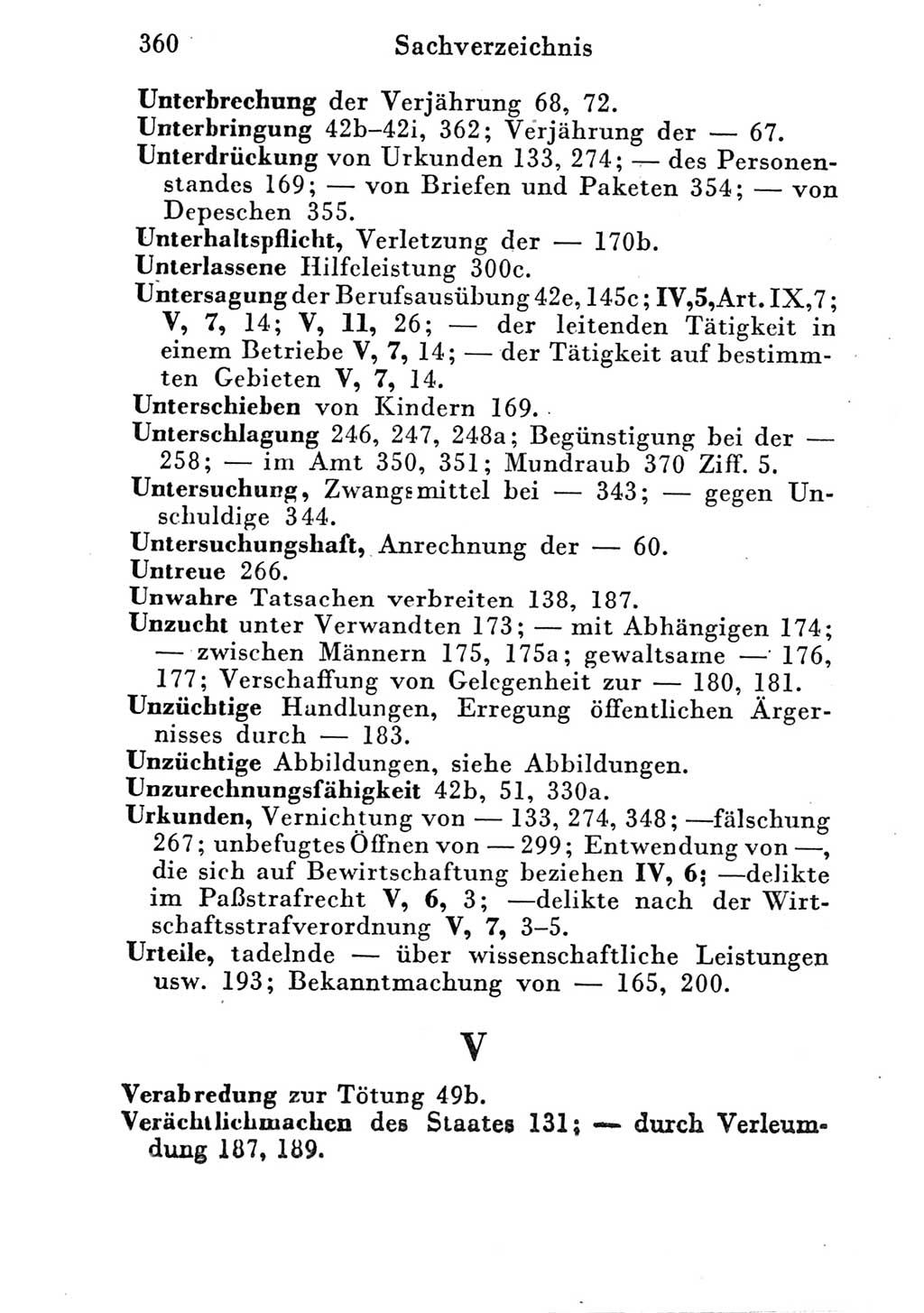 Strafgesetzbuch (StGB) und andere Strafgesetze [Deutsche Demokratische Republik (DDR)] 1951, Seite 360 (StGB Strafges. DDR 1951, S. 360)