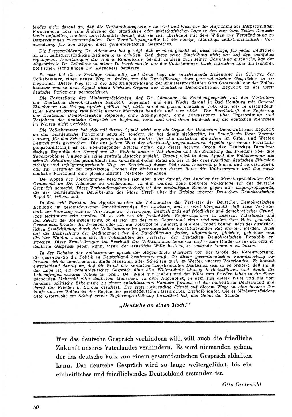 Neue Justiz (NJ), Zeitschrift für Recht und Rechtswissenschaft [Deutsche Demokratische Republik (DDR)], 5. Jahrgang 1951, Seite 50 (NJ DDR 1951, S. 50)