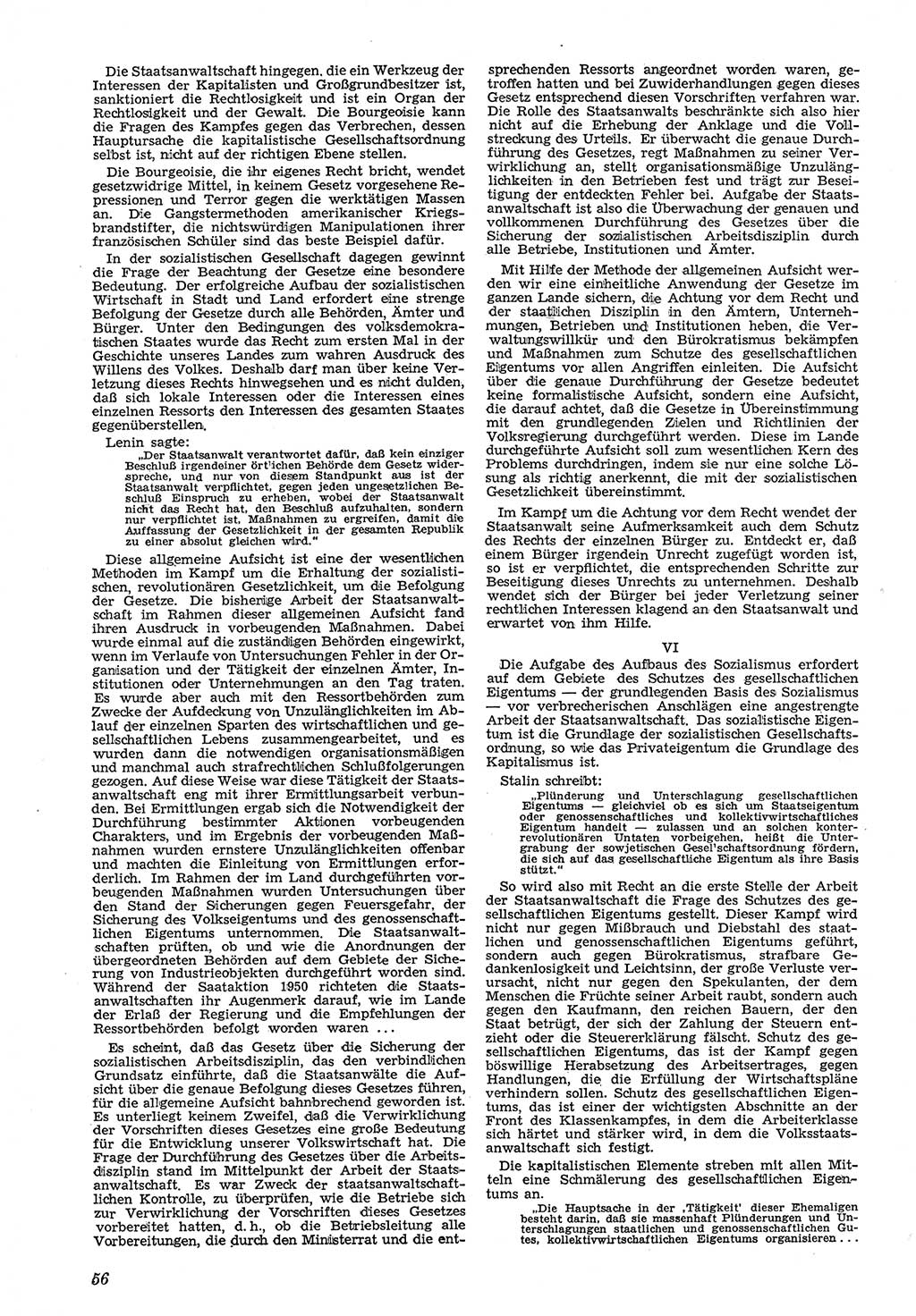 Neue Justiz (NJ), Zeitschrift für Recht und Rechtswissenschaft [Deutsche Demokratische Republik (DDR)], 5. Jahrgang 1951, Seite 56 (NJ DDR 1951, S. 56)