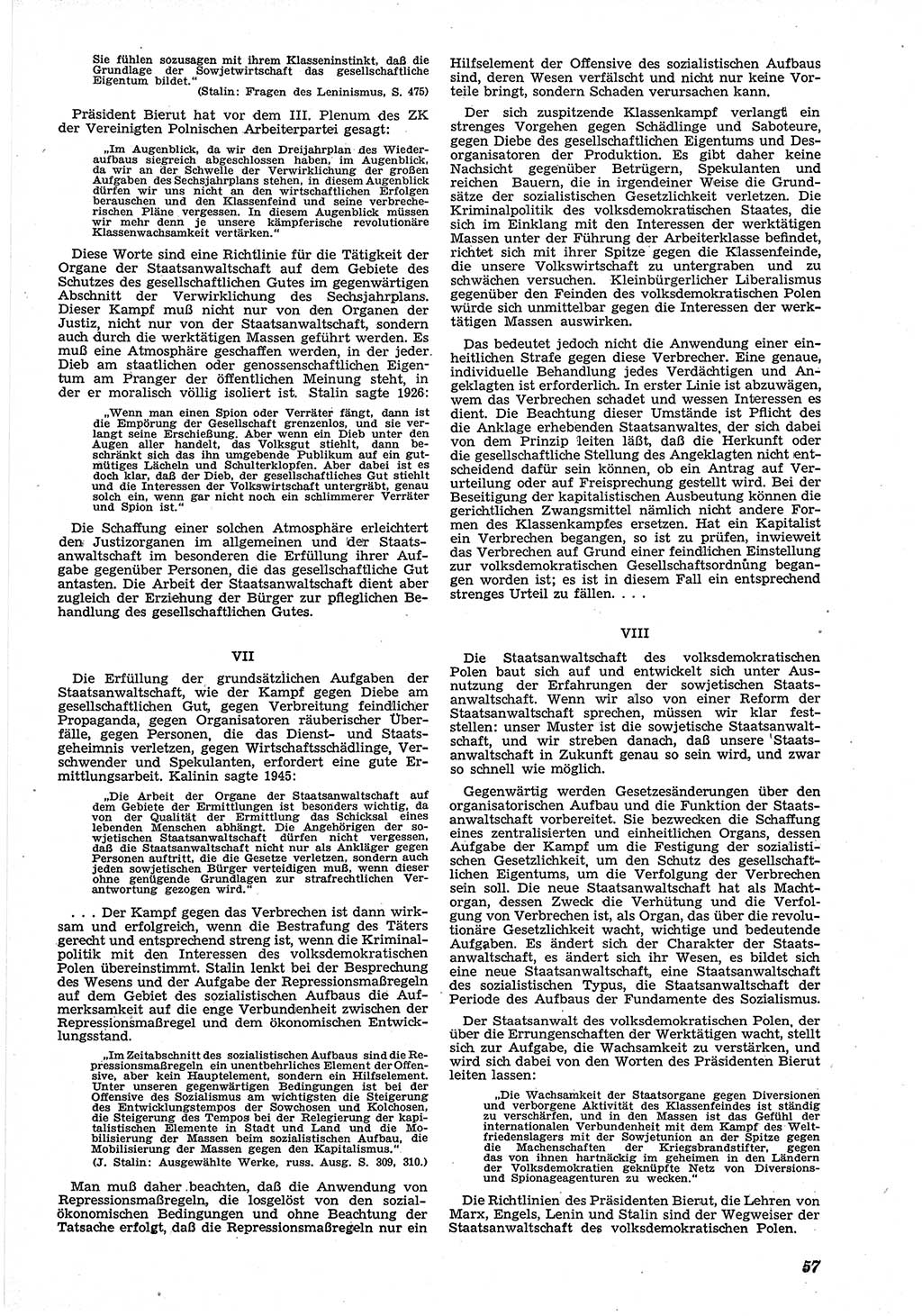 Neue Justiz (NJ), Zeitschrift für Recht und Rechtswissenschaft [Deutsche Demokratische Republik (DDR)], 5. Jahrgang 1951, Seite 57 (NJ DDR 1951, S. 57)