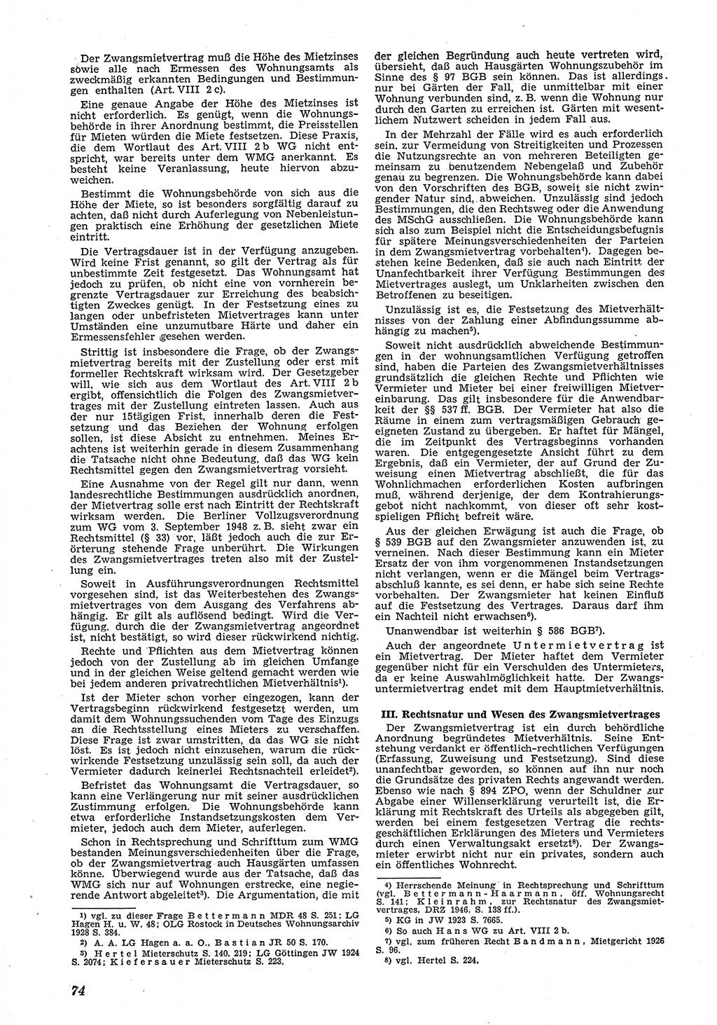 Neue Justiz (NJ), Zeitschrift für Recht und Rechtswissenschaft [Deutsche Demokratische Republik (DDR)], 5. Jahrgang 1951, Seite 74 (NJ DDR 1951, S. 74)