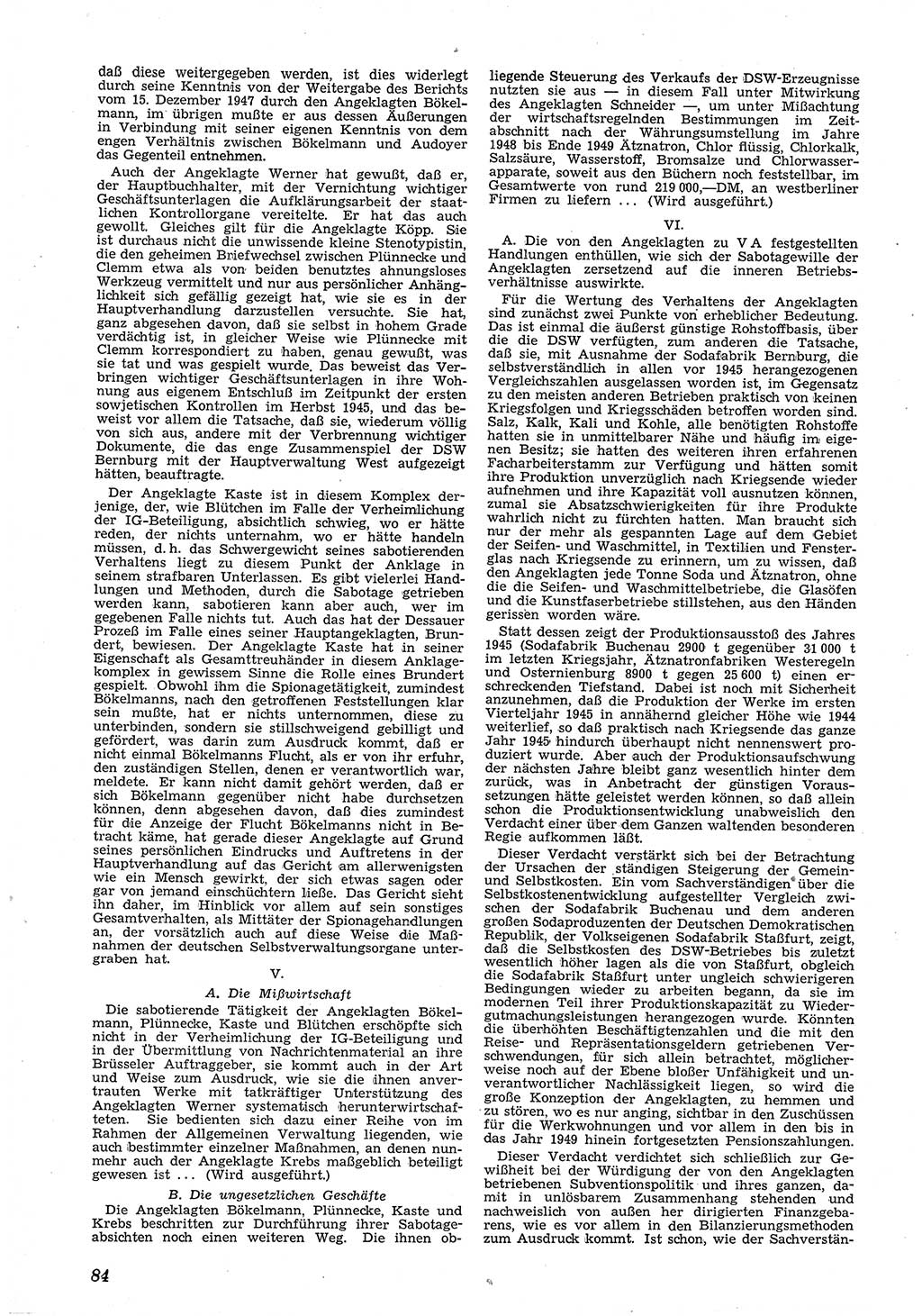 Neue Justiz (NJ), Zeitschrift für Recht und Rechtswissenschaft [Deutsche Demokratische Republik (DDR)], 5. Jahrgang 1951, Seite 84 (NJ DDR 1951, S. 84)