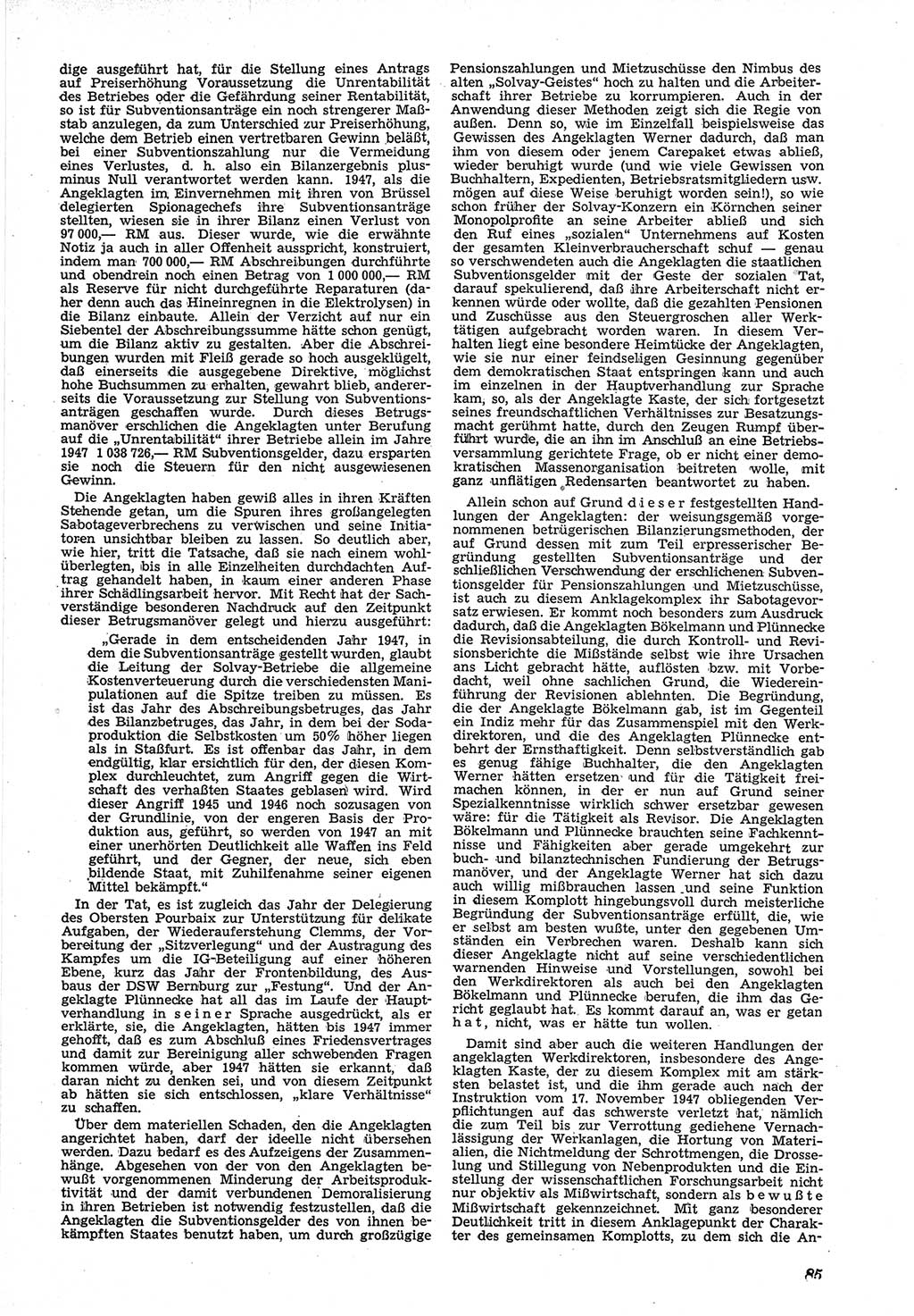 Neue Justiz (NJ), Zeitschrift für Recht und Rechtswissenschaft [Deutsche Demokratische Republik (DDR)], 5. Jahrgang 1951, Seite 85 (NJ DDR 1951, S. 85)