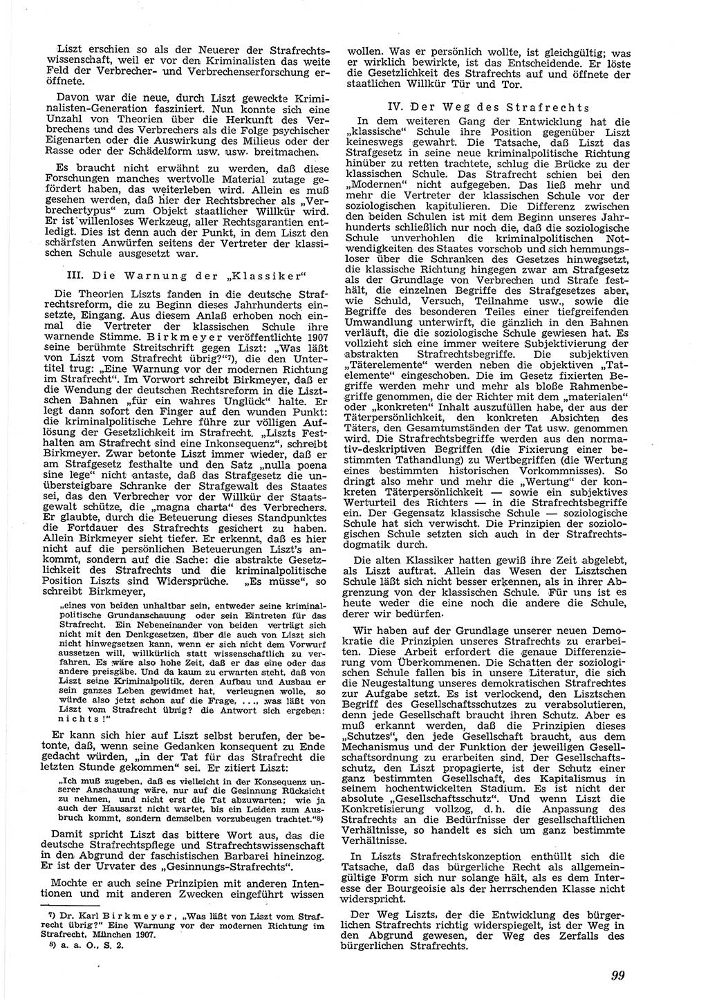 Neue Justiz (NJ), Zeitschrift für Recht und Rechtswissenschaft [Deutsche Demokratische Republik (DDR)], 5. Jahrgang 1951, Seite 99 (NJ DDR 1951, S. 99)