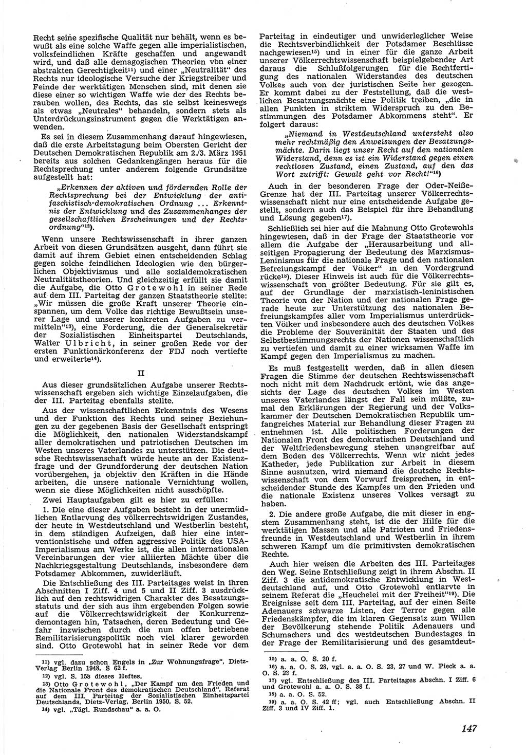Neue Justiz (NJ), Zeitschrift für Recht und Rechtswissenschaft [Deutsche Demokratische Republik (DDR)], 5. Jahrgang 1951, Seite 147 (NJ DDR 1951, S. 147)