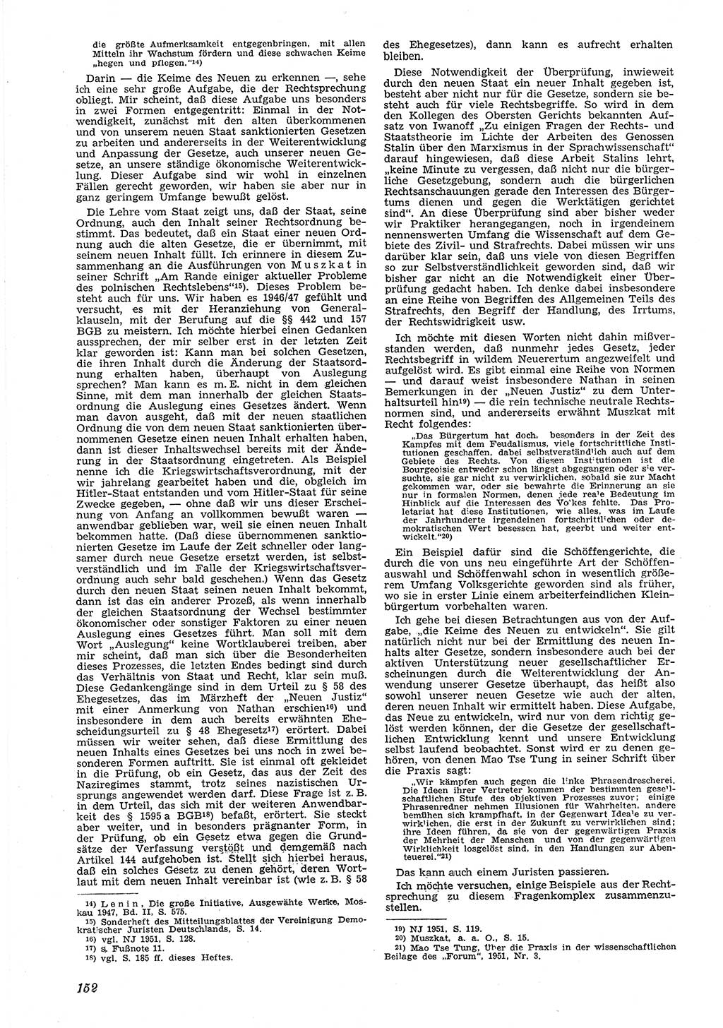 Neue Justiz (NJ), Zeitschrift für Recht und Rechtswissenschaft [Deutsche Demokratische Republik (DDR)], 5. Jahrgang 1951, Seite 152 (NJ DDR 1951, S. 152)