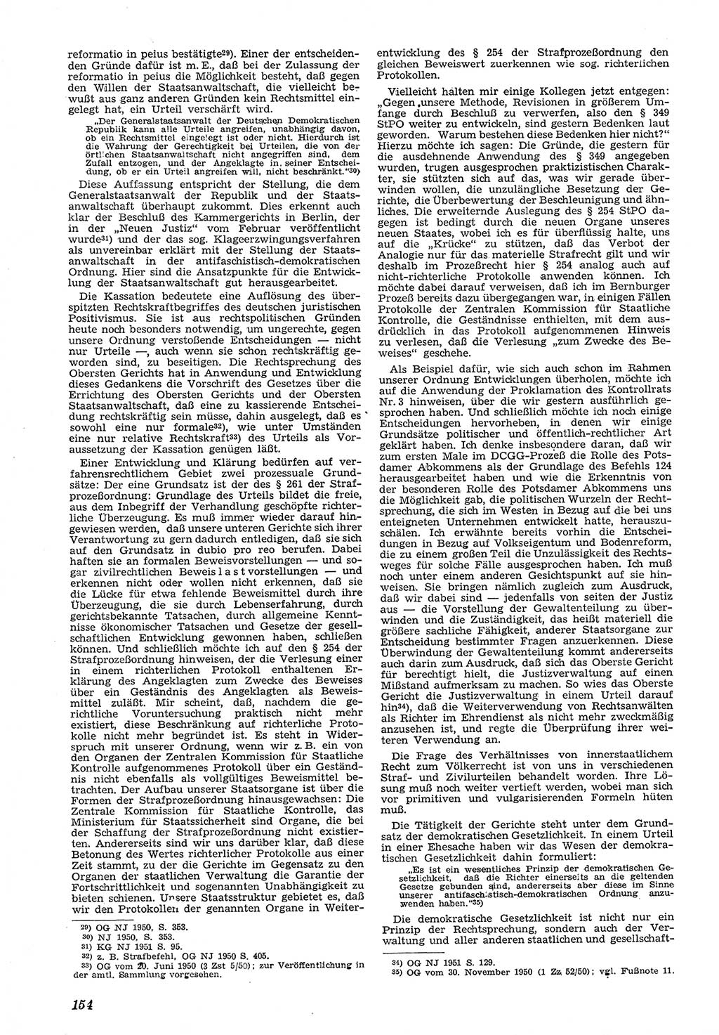 Neue Justiz (NJ), Zeitschrift für Recht und Rechtswissenschaft [Deutsche Demokratische Republik (DDR)], 5. Jahrgang 1951, Seite 154 (NJ DDR 1951, S. 154)