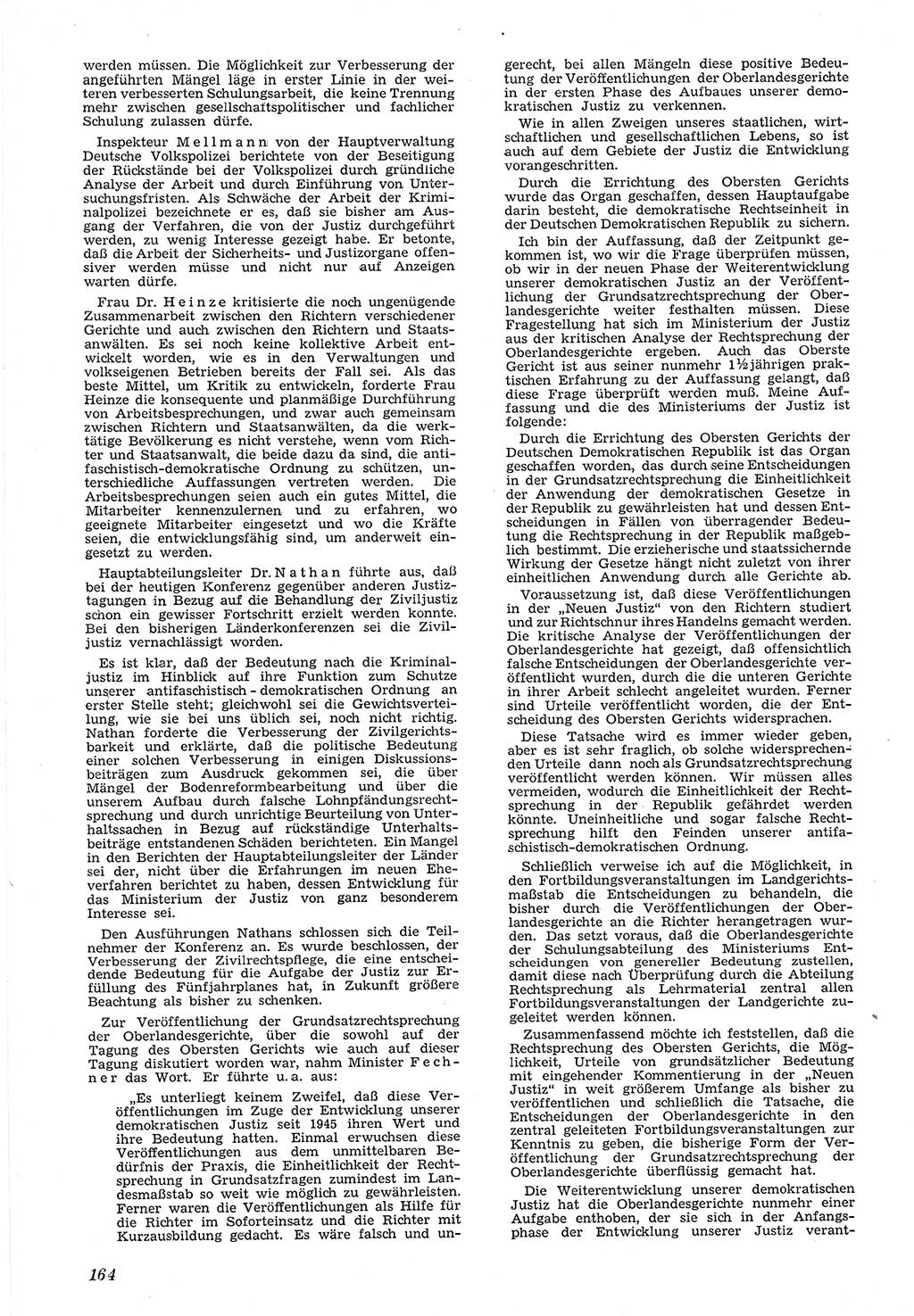 Neue Justiz (NJ), Zeitschrift für Recht und Rechtswissenschaft [Deutsche Demokratische Republik (DDR)], 5. Jahrgang 1951, Seite 164 (NJ DDR 1951, S. 164)