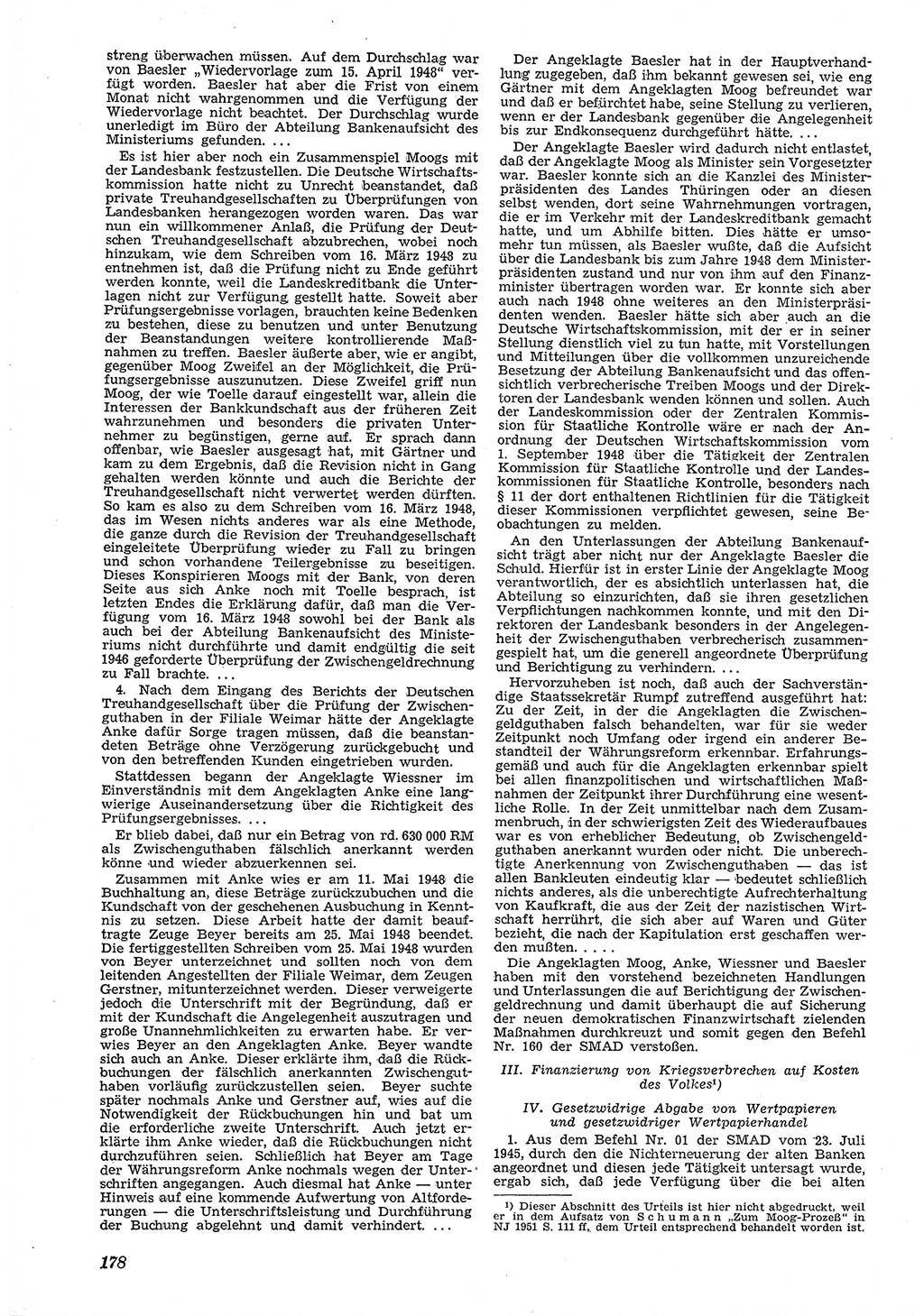 Neue Justiz (NJ), Zeitschrift für Recht und Rechtswissenschaft [Deutsche Demokratische Republik (DDR)], 5. Jahrgang 1951, Seite 178 (NJ DDR 1951, S. 178)