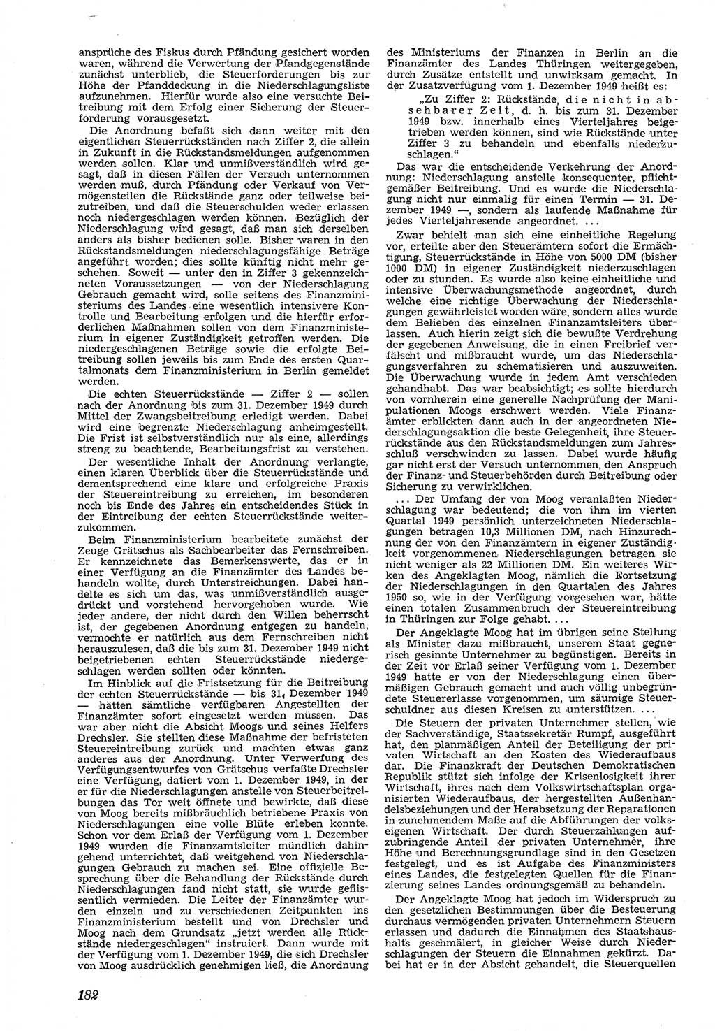 Neue Justiz (NJ), Zeitschrift für Recht und Rechtswissenschaft [Deutsche Demokratische Republik (DDR)], 5. Jahrgang 1951, Seite 182 (NJ DDR 1951, S. 182)