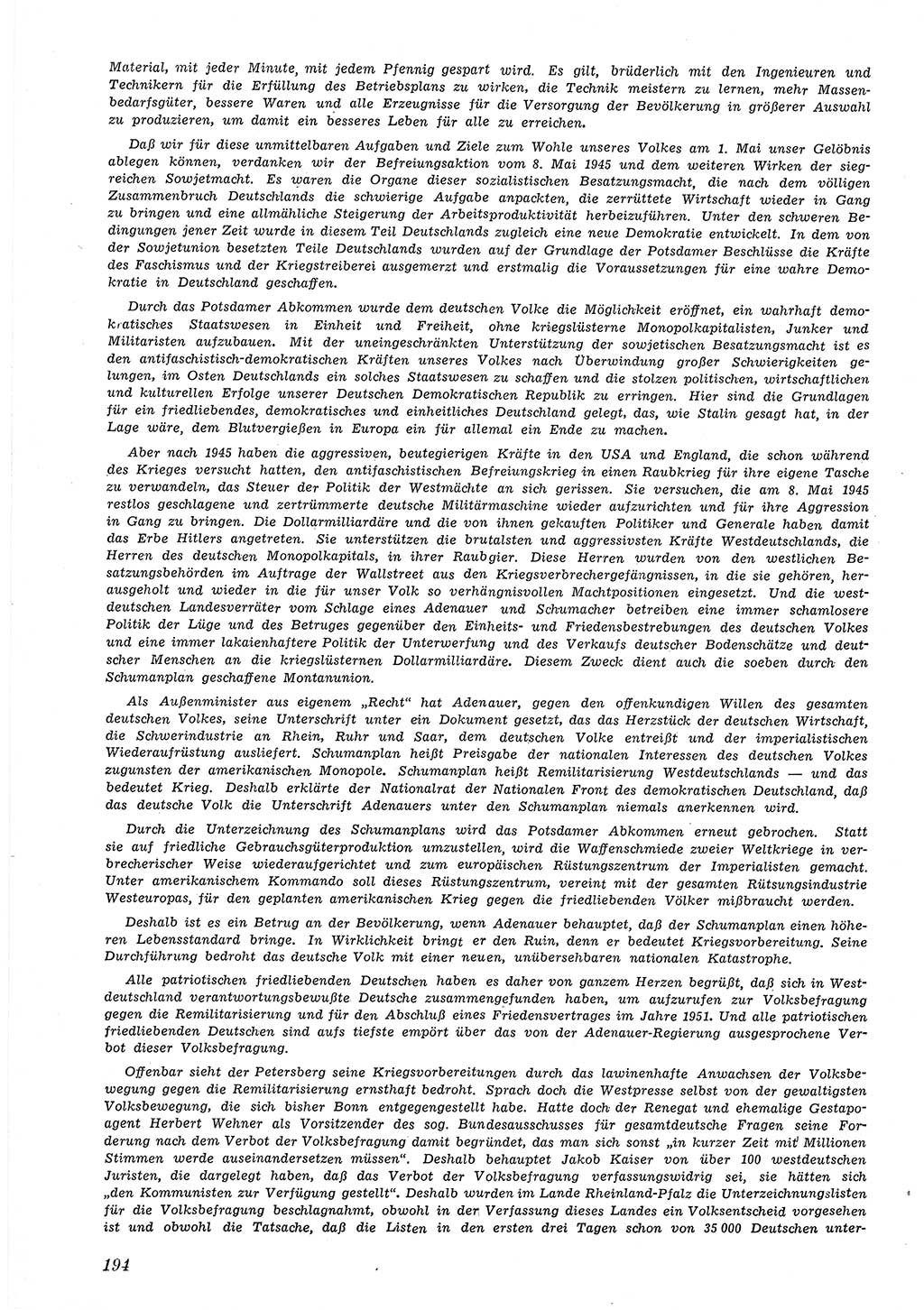 Neue Justiz (NJ), Zeitschrift für Recht und Rechtswissenschaft [Deutsche Demokratische Republik (DDR)], 5. Jahrgang 1951, Seite 194 (NJ DDR 1951, S. 194)