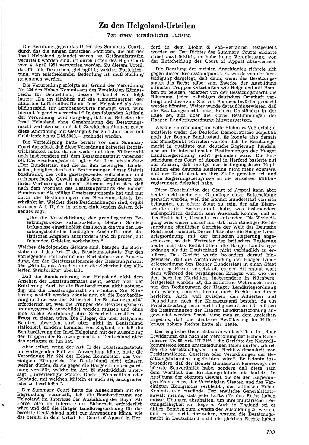 Neue Justiz (NJ), Zeitschrift für Recht und Rechtswissenschaft [Deutsche Demokratische Republik (DDR)], 5. Jahrgang 1951, Seite 199 (NJ DDR 1951, S. 199)