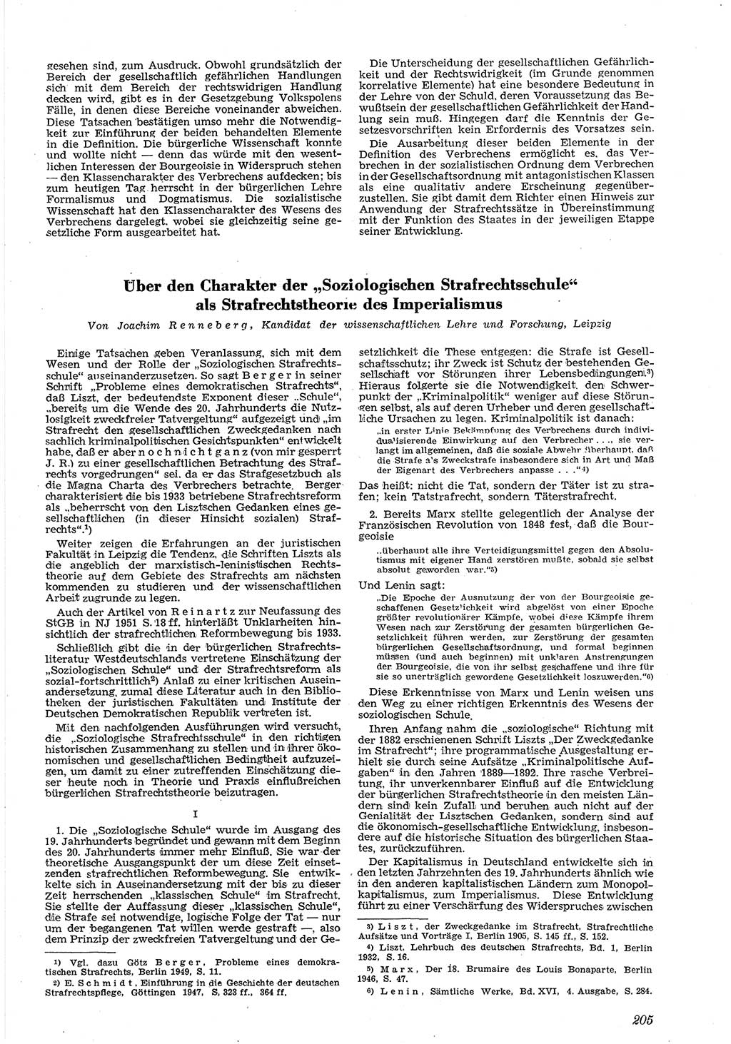 Neue Justiz (NJ), Zeitschrift für Recht und Rechtswissenschaft [Deutsche Demokratische Republik (DDR)], 5. Jahrgang 1951, Seite 205 (NJ DDR 1951, S. 205)