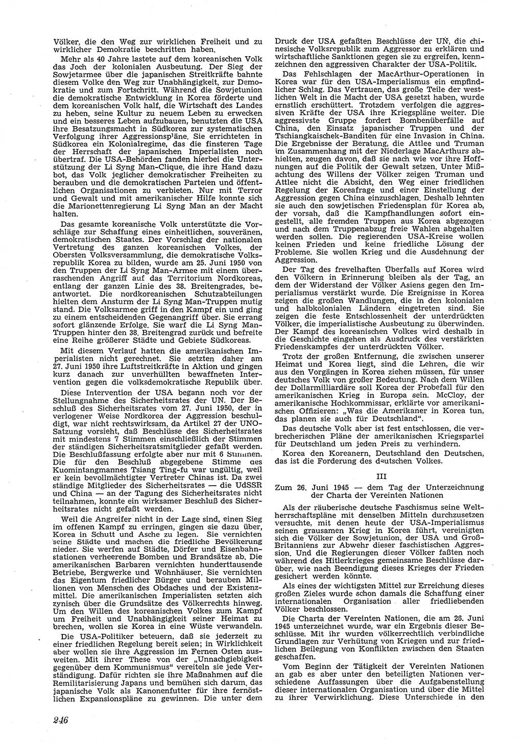 Neue Justiz (NJ), Zeitschrift für Recht und Rechtswissenschaft [Deutsche Demokratische Republik (DDR)], 5. Jahrgang 1951, Seite 246 (NJ DDR 1951, S. 246)