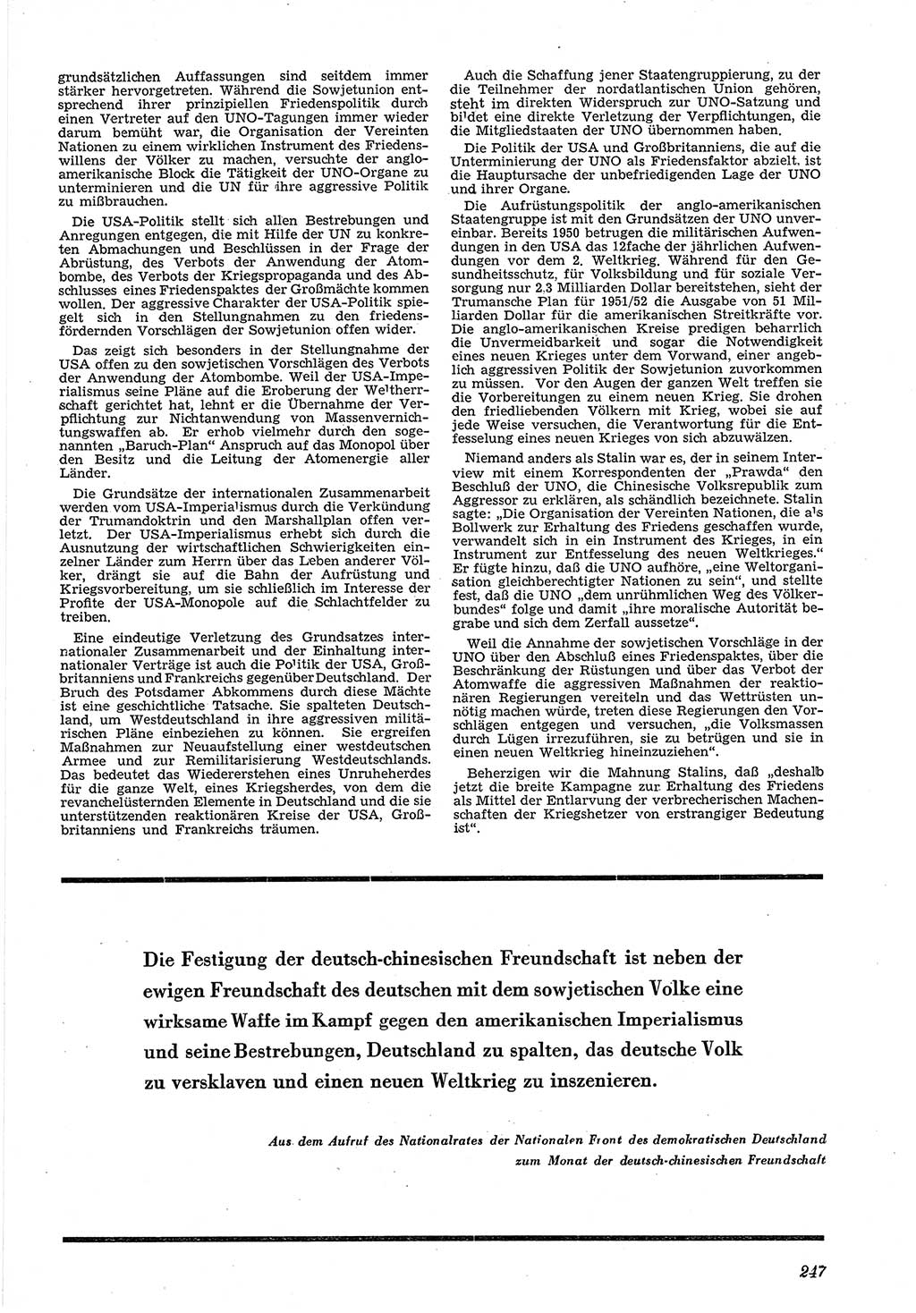 Neue Justiz (NJ), Zeitschrift für Recht und Rechtswissenschaft [Deutsche Demokratische Republik (DDR)], 5. Jahrgang 1951, Seite 247 (NJ DDR 1951, S. 247)