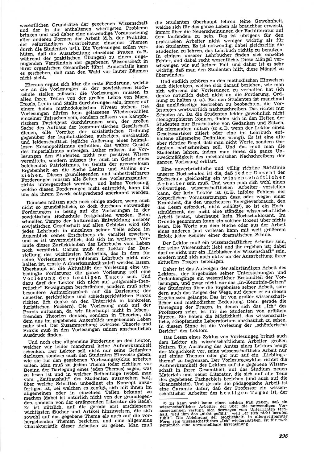 Neue Justiz (NJ), Zeitschrift für Recht und Rechtswissenschaft [Deutsche Demokratische Republik (DDR)], 5. Jahrgang 1951, Seite 295 (NJ DDR 1951, S. 295)