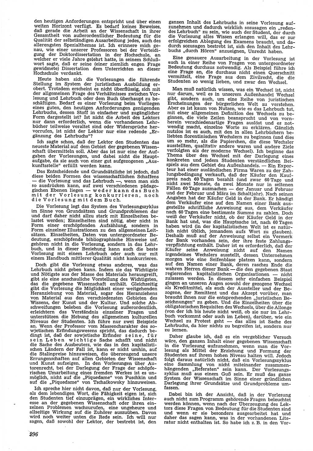 Neue Justiz (NJ), Zeitschrift für Recht und Rechtswissenschaft [Deutsche Demokratische Republik (DDR)], 5. Jahrgang 1951, Seite 296 (NJ DDR 1951, S. 296)