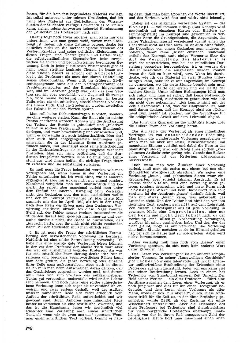 Neue Justiz (NJ), Zeitschrift für Recht und Rechtswissenschaft [Deutsche Demokratische Republik (DDR)], 5. Jahrgang 1951, Seite 298 (NJ DDR 1951, S. 298)