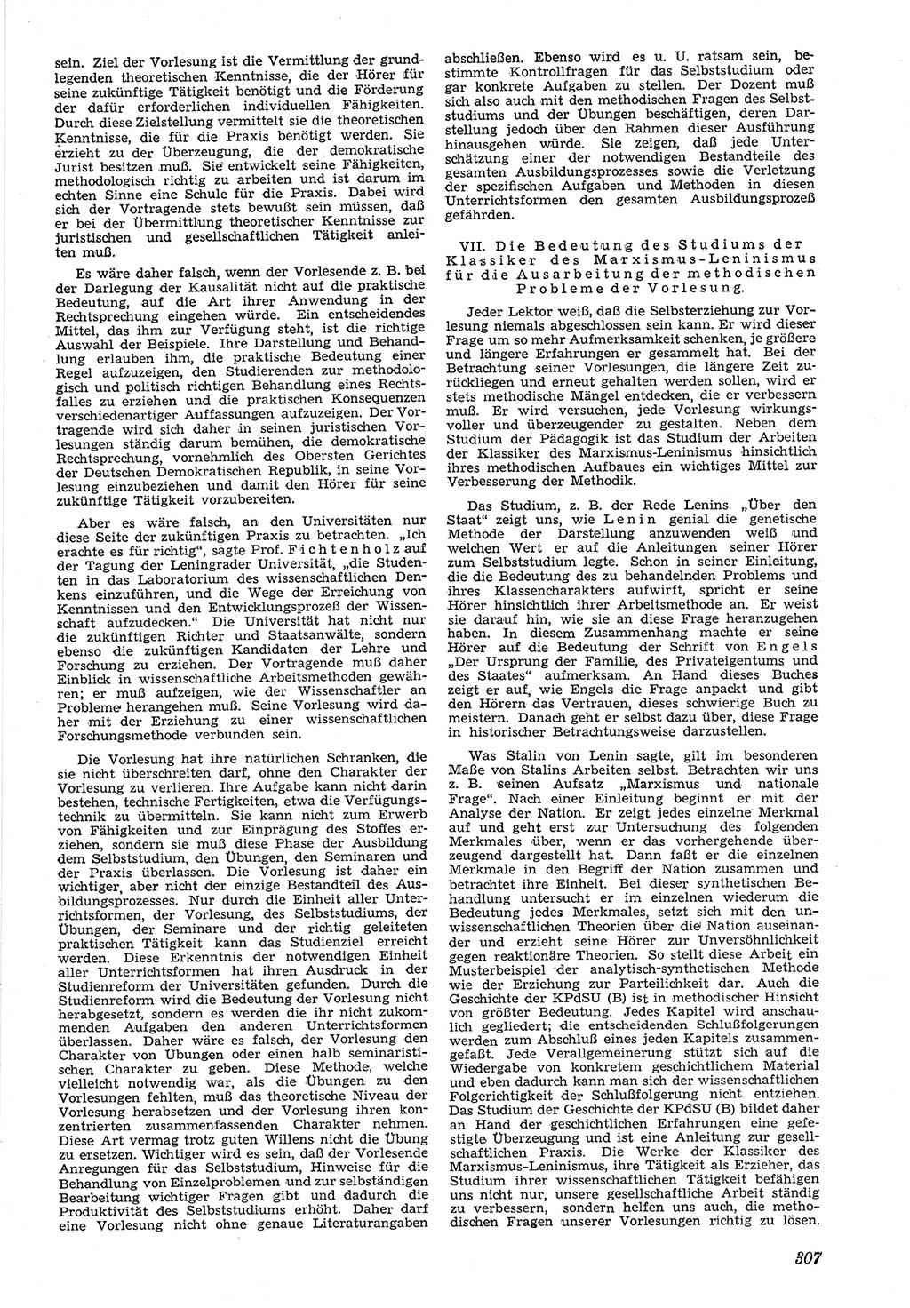 Neue Justiz (NJ), Zeitschrift für Recht und Rechtswissenschaft [Deutsche Demokratische Republik (DDR)], 5. Jahrgang 1951, Seite 307 (NJ DDR 1951, S. 307)