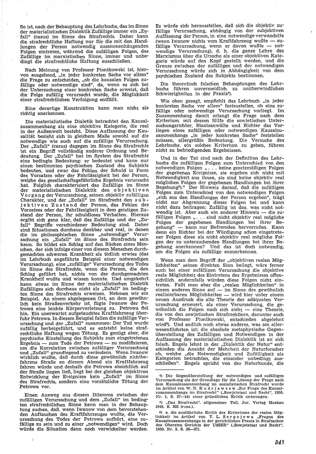 Neue Justiz (NJ), Zeitschrift für Recht und Rechtswissenschaft [Deutsche Demokratische Republik (DDR)], 5. Jahrgang 1951, Seite 343 (NJ DDR 1951, S. 343)
