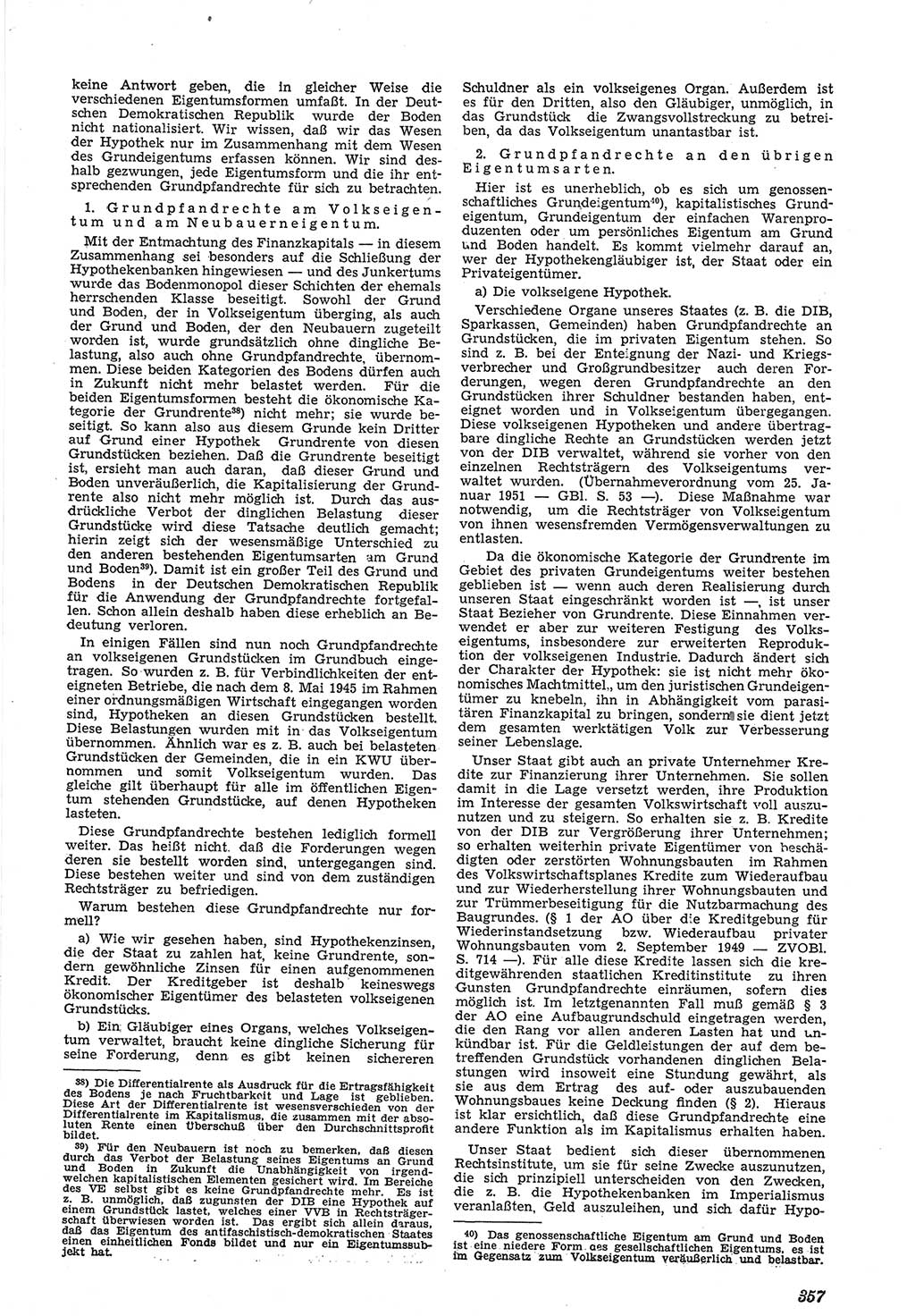 Neue Justiz (NJ), Zeitschrift für Recht und Rechtswissenschaft [Deutsche Demokratische Republik (DDR)], 5. Jahrgang 1951, Seite 357 (NJ DDR 1951, S. 357)