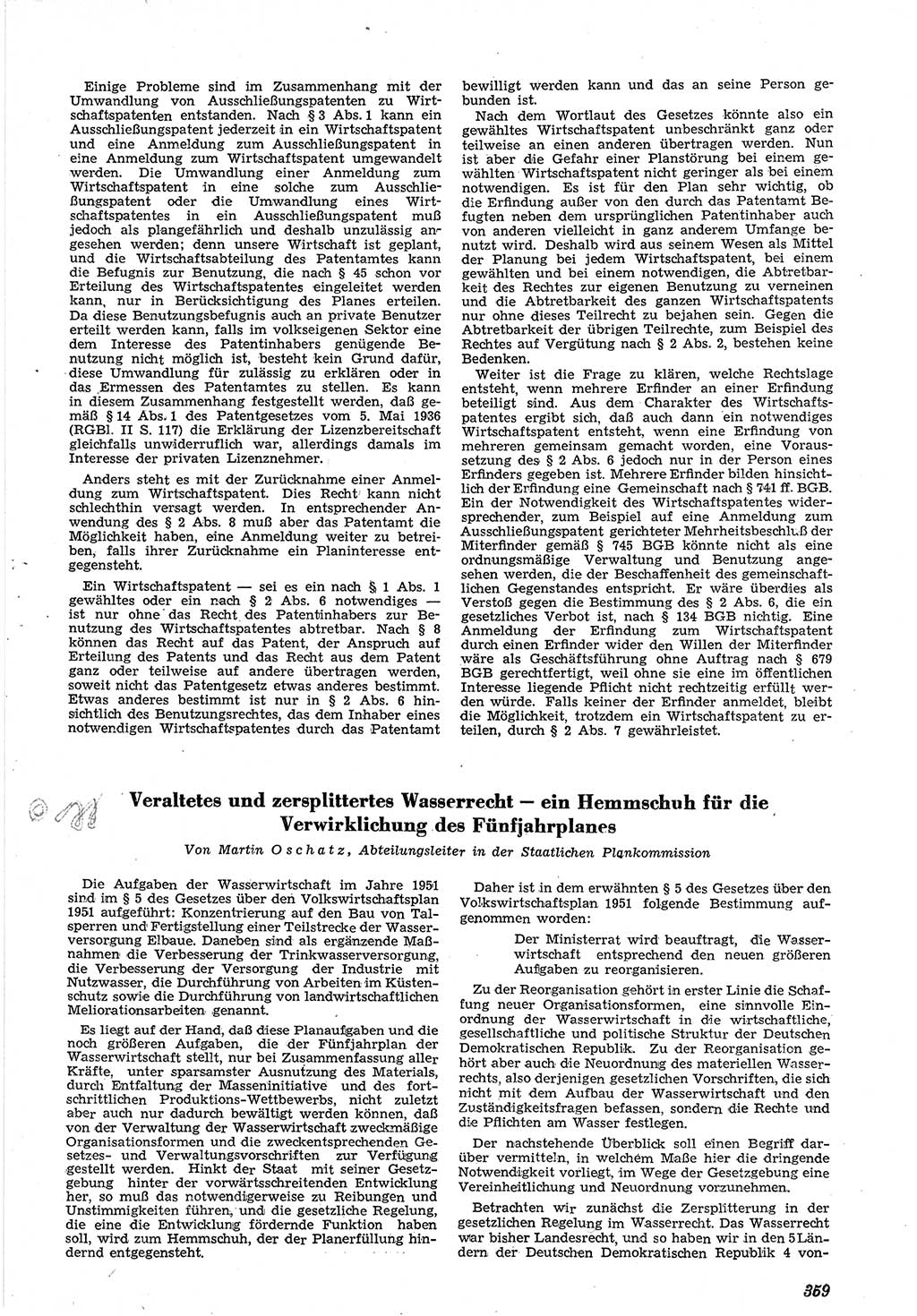 Neue Justiz (NJ), Zeitschrift für Recht und Rechtswissenschaft [Deutsche Demokratische Republik (DDR)], 5. Jahrgang 1951, Seite 359 (NJ DDR 1951, S. 359)