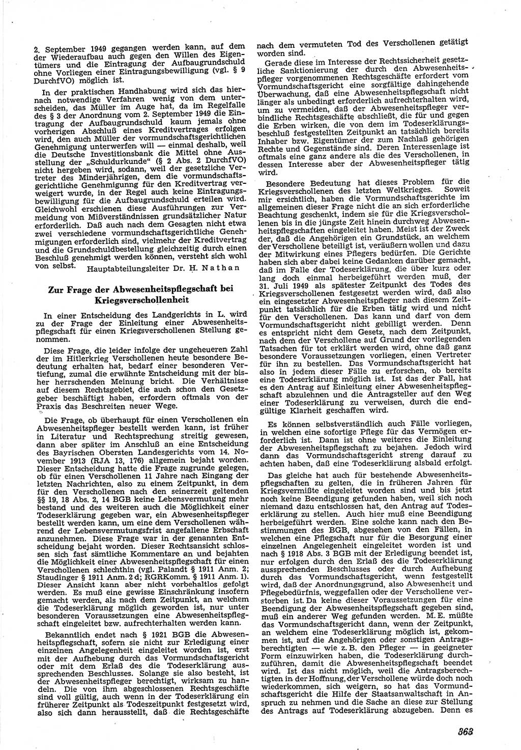 Neue Justiz (NJ), Zeitschrift für Recht und Rechtswissenschaft [Deutsche Demokratische Republik (DDR)], 5. Jahrgang 1951, Seite 363 (NJ DDR 1951, S. 363)