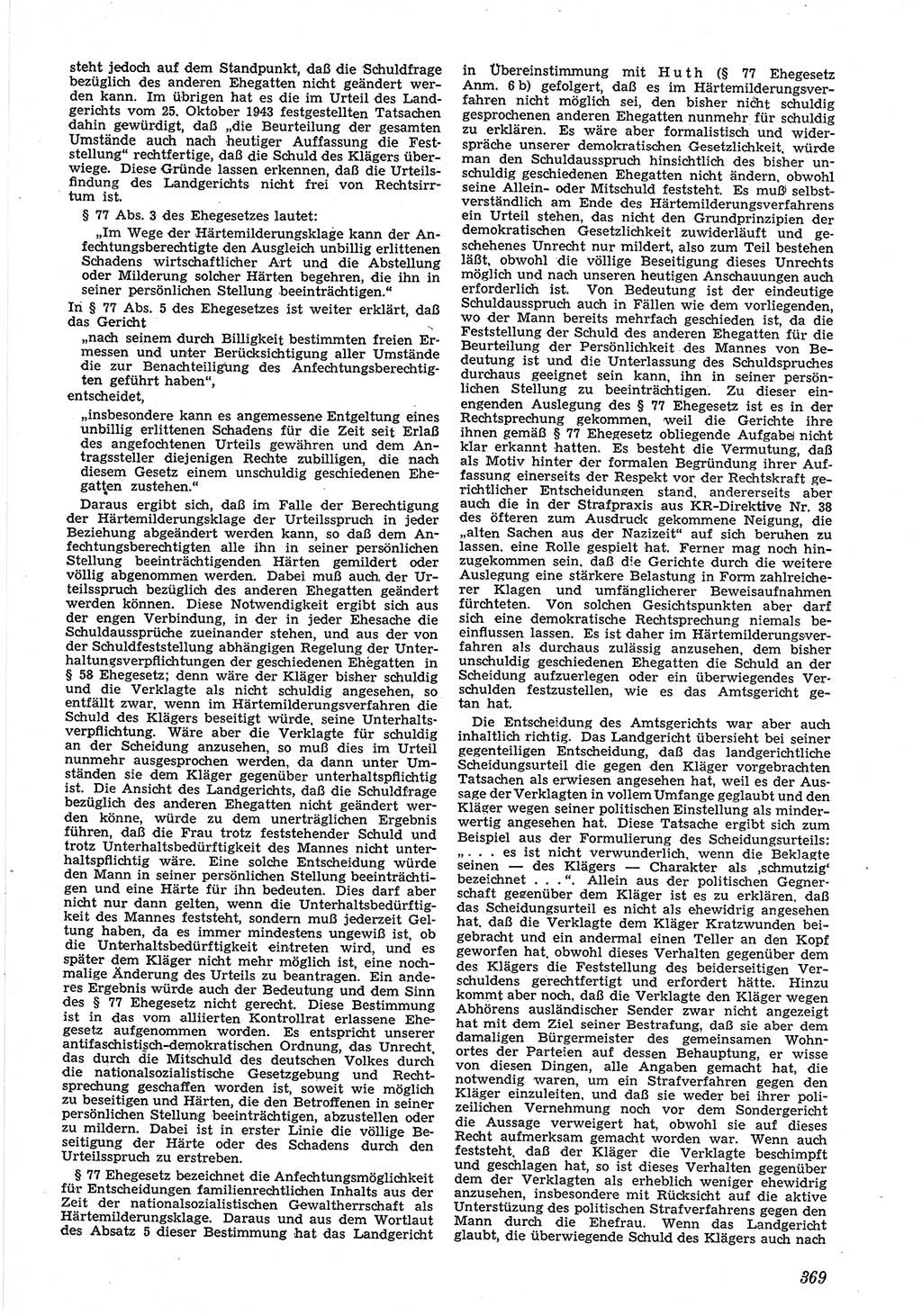 Neue Justiz (NJ), Zeitschrift für Recht und Rechtswissenschaft [Deutsche Demokratische Republik (DDR)], 5. Jahrgang 1951, Seite 369 (NJ DDR 1951, S. 369)