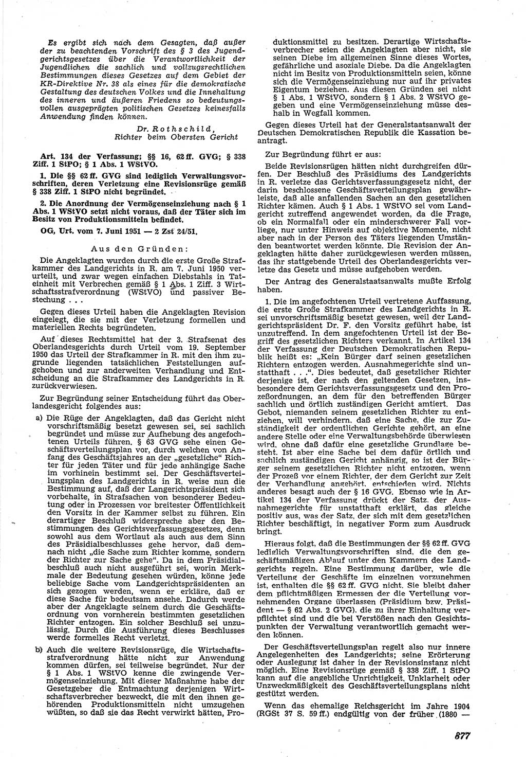 Neue Justiz (NJ), Zeitschrift für Recht und Rechtswissenschaft [Deutsche Demokratische Republik (DDR)], 5. Jahrgang 1951, Seite 377 (NJ DDR 1951, S. 377)