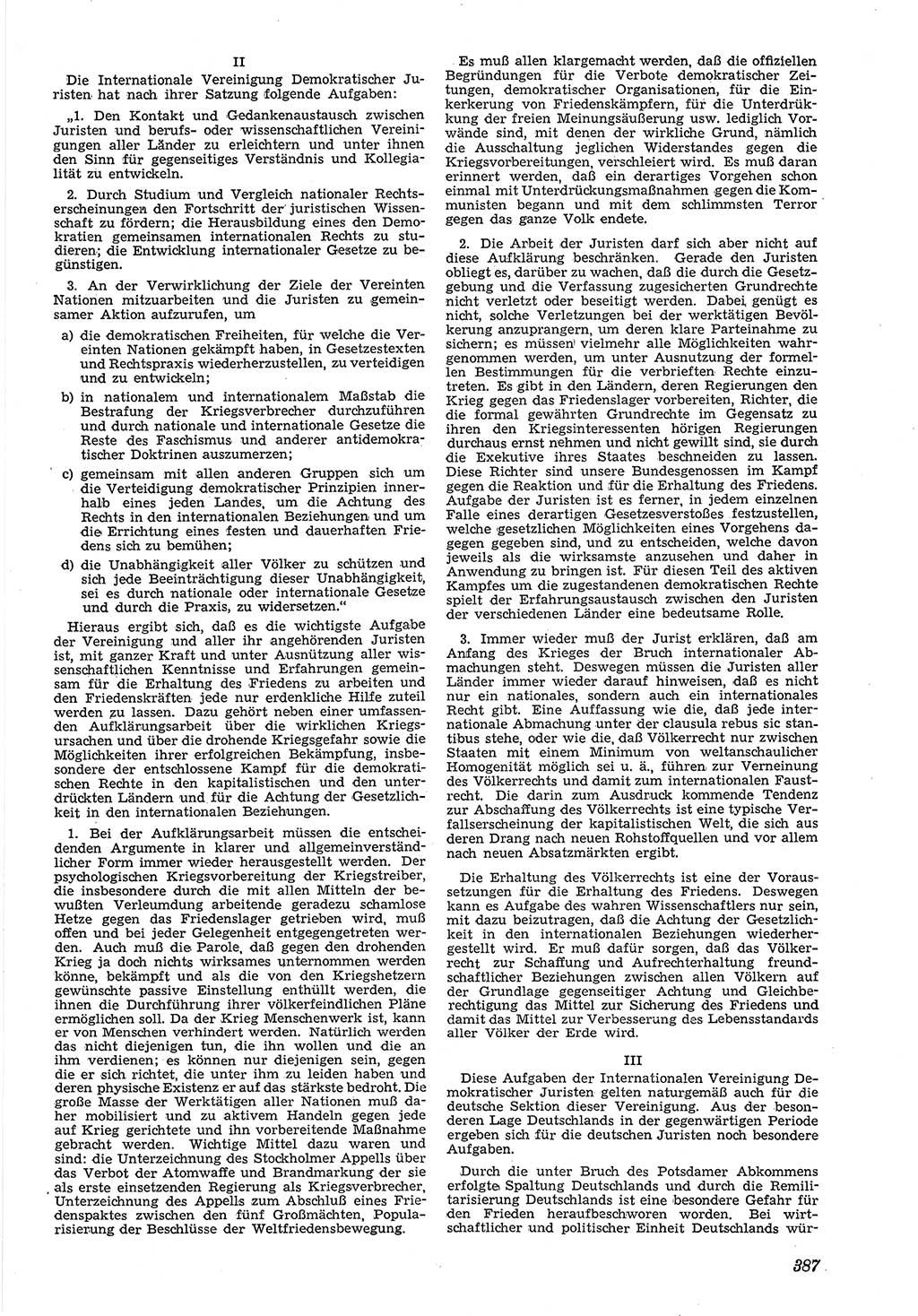 Neue Justiz (NJ), Zeitschrift für Recht und Rechtswissenschaft [Deutsche Demokratische Republik (DDR)], 5. Jahrgang 1951, Seite 387 (NJ DDR 1951, S. 387)