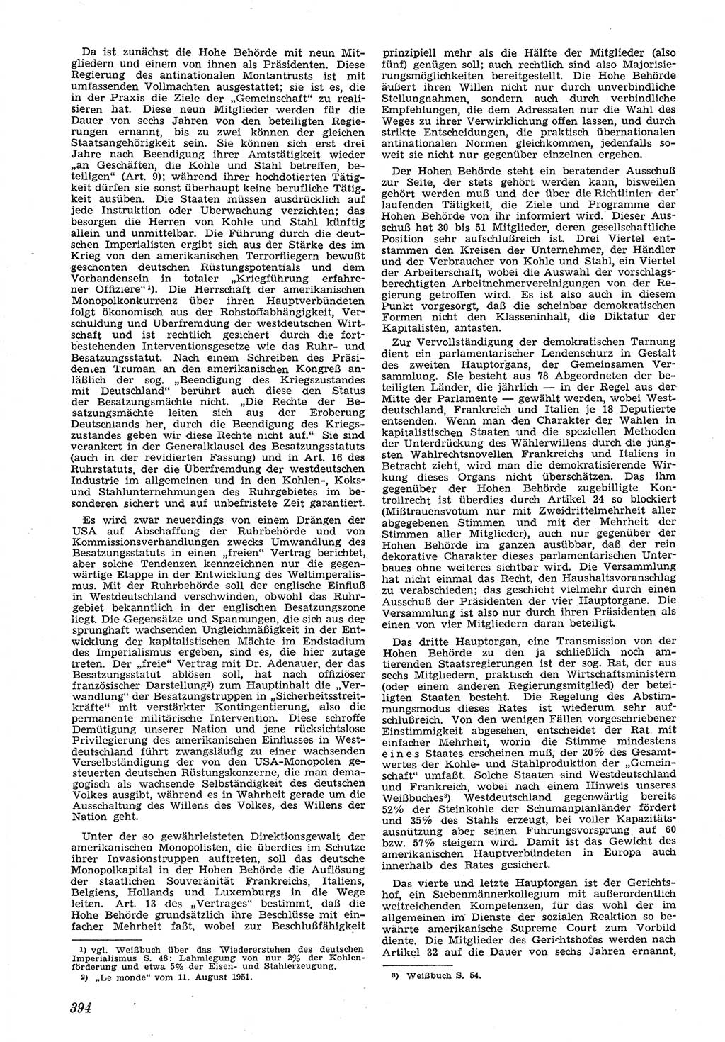 Neue Justiz (NJ), Zeitschrift für Recht und Rechtswissenschaft [Deutsche Demokratische Republik (DDR)], 5. Jahrgang 1951, Seite 394 (NJ DDR 1951, S. 394)