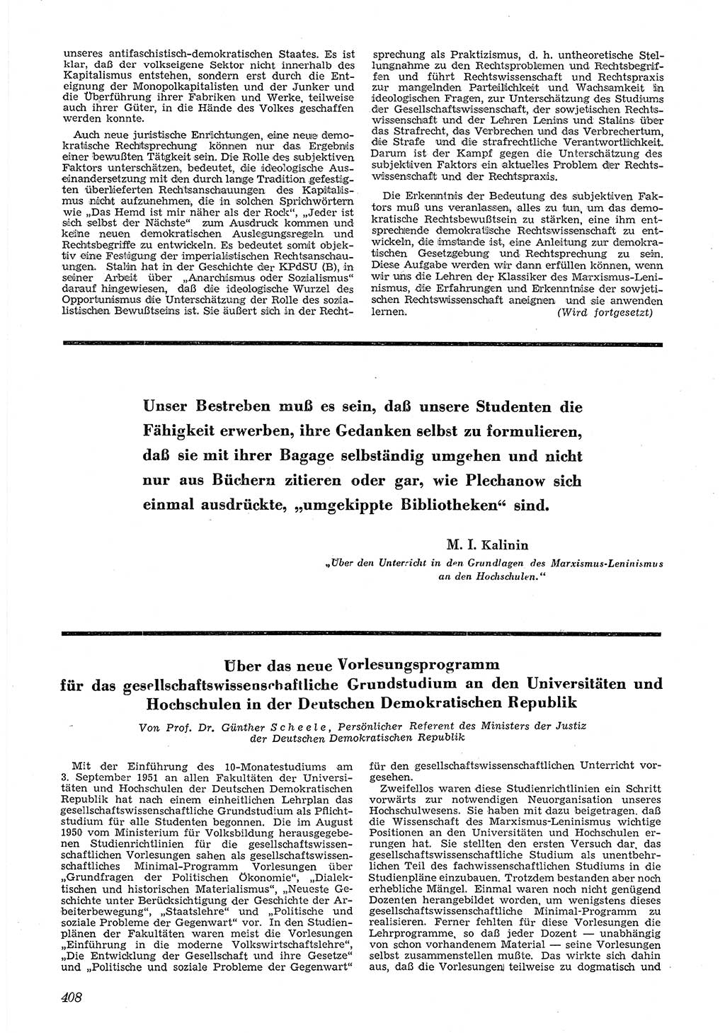 Neue Justiz (NJ), Zeitschrift für Recht und Rechtswissenschaft [Deutsche Demokratische Republik (DDR)], 5. Jahrgang 1951, Seite 408 (NJ DDR 1951, S. 408)