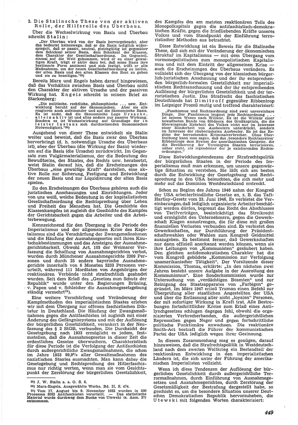 Neue Justiz (NJ), Zeitschrift für Recht und Rechtswissenschaft [Deutsche Demokratische Republik (DDR)], 5. Jahrgang 1951, Seite 449 (NJ DDR 1951, S. 449)