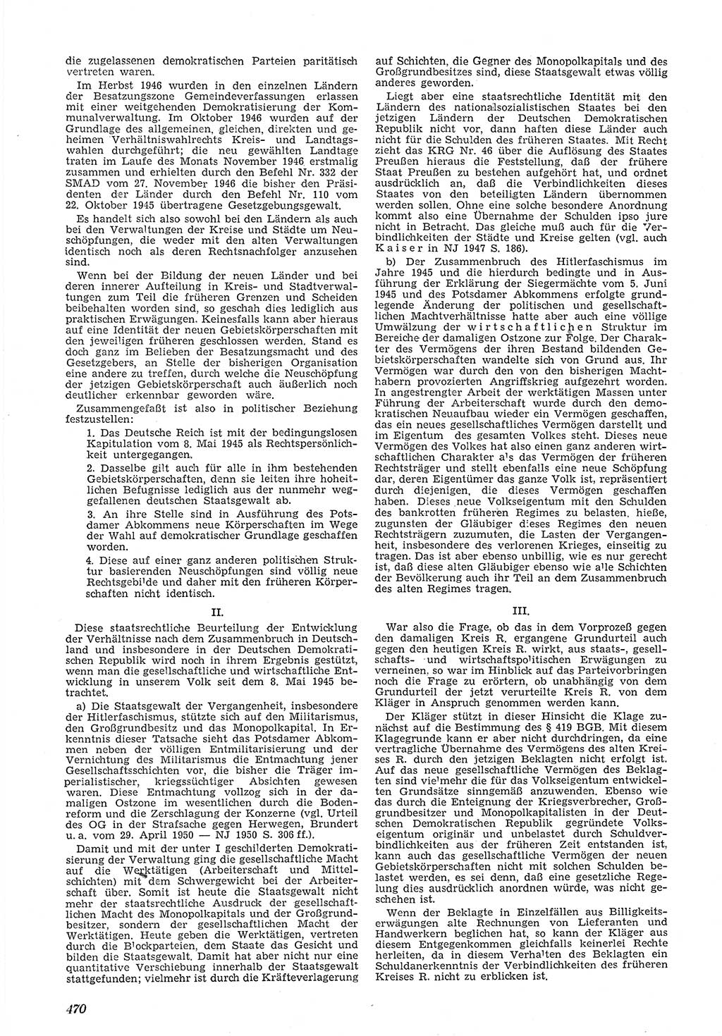 Neue Justiz (NJ), Zeitschrift für Recht und Rechtswissenschaft [Deutsche Demokratische Republik (DDR)], 5. Jahrgang 1951, Seite 470 (NJ DDR 1951, S. 470)
