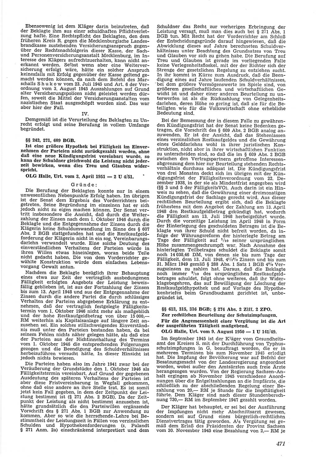 Neue Justiz (NJ), Zeitschrift für Recht und Rechtswissenschaft [Deutsche Demokratische Republik (DDR)], 5. Jahrgang 1951, Seite 471 (NJ DDR 1951, S. 471)