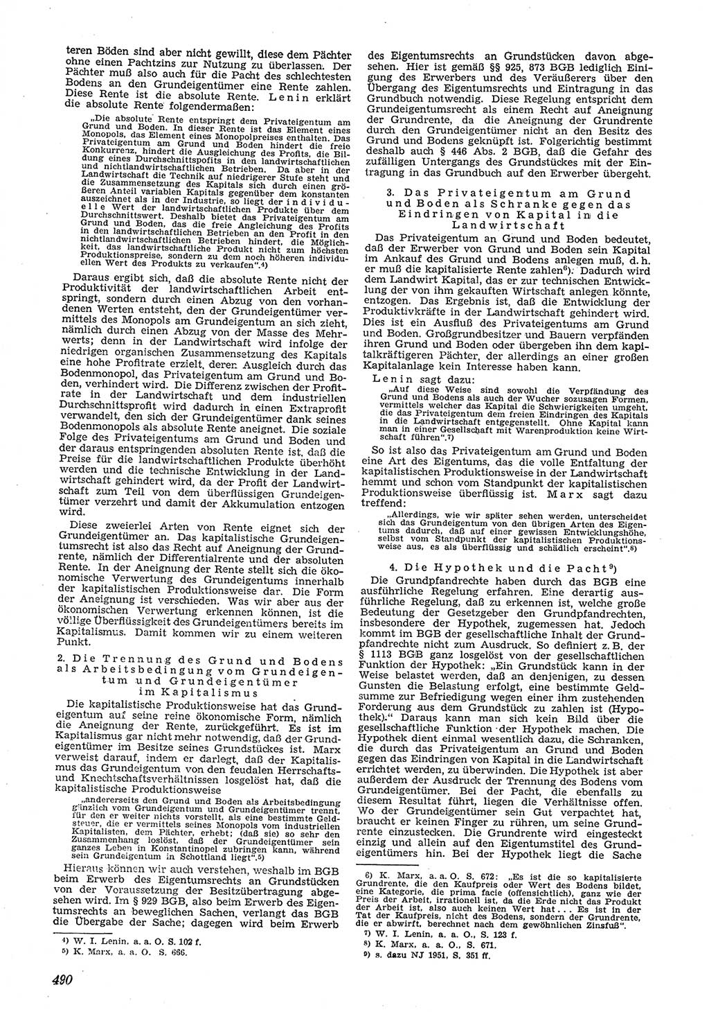 Neue Justiz (NJ), Zeitschrift für Recht und Rechtswissenschaft [Deutsche Demokratische Republik (DDR)], 5. Jahrgang 1951, Seite 490 (NJ DDR 1951, S. 490)