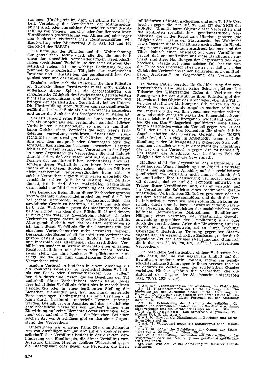 Neue Justiz (NJ), Zeitschrift für Recht und Rechtswissenschaft [Deutsche Demokratische Republik (DDR)], 5. Jahrgang 1951, Seite 534 (NJ DDR 1951, S. 534)