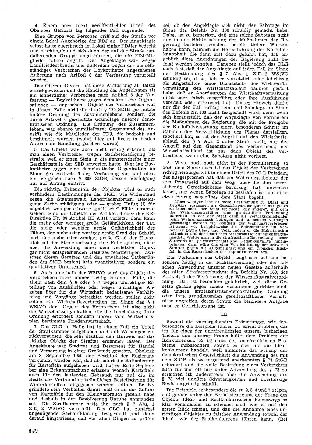 Neue Justiz (NJ), Zeitschrift für Recht und Rechtswissenschaft [Deutsche Demokratische Republik (DDR)], 5. Jahrgang 1951, Seite 540 (NJ DDR 1951, S. 540)