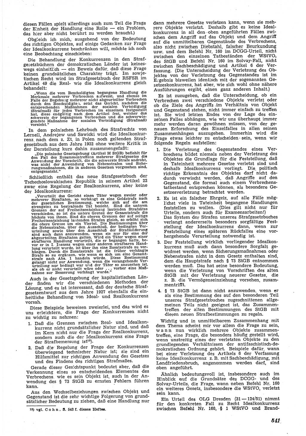 Neue Justiz (NJ), Zeitschrift für Recht und Rechtswissenschaft [Deutsche Demokratische Republik (DDR)], 5. Jahrgang 1951, Seite 541 (NJ DDR 1951, S. 541)