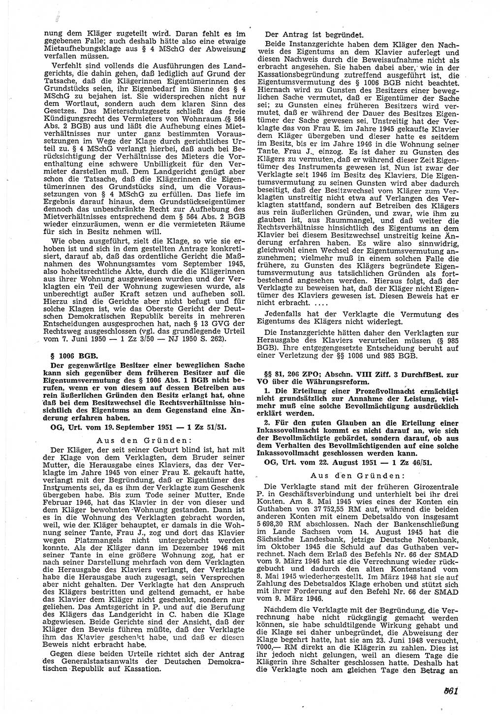 Neue Justiz (NJ), Zeitschrift für Recht und Rechtswissenschaft [Deutsche Demokratische Republik (DDR)], 5. Jahrgang 1951, Seite 561 (NJ DDR 1951, S. 561)