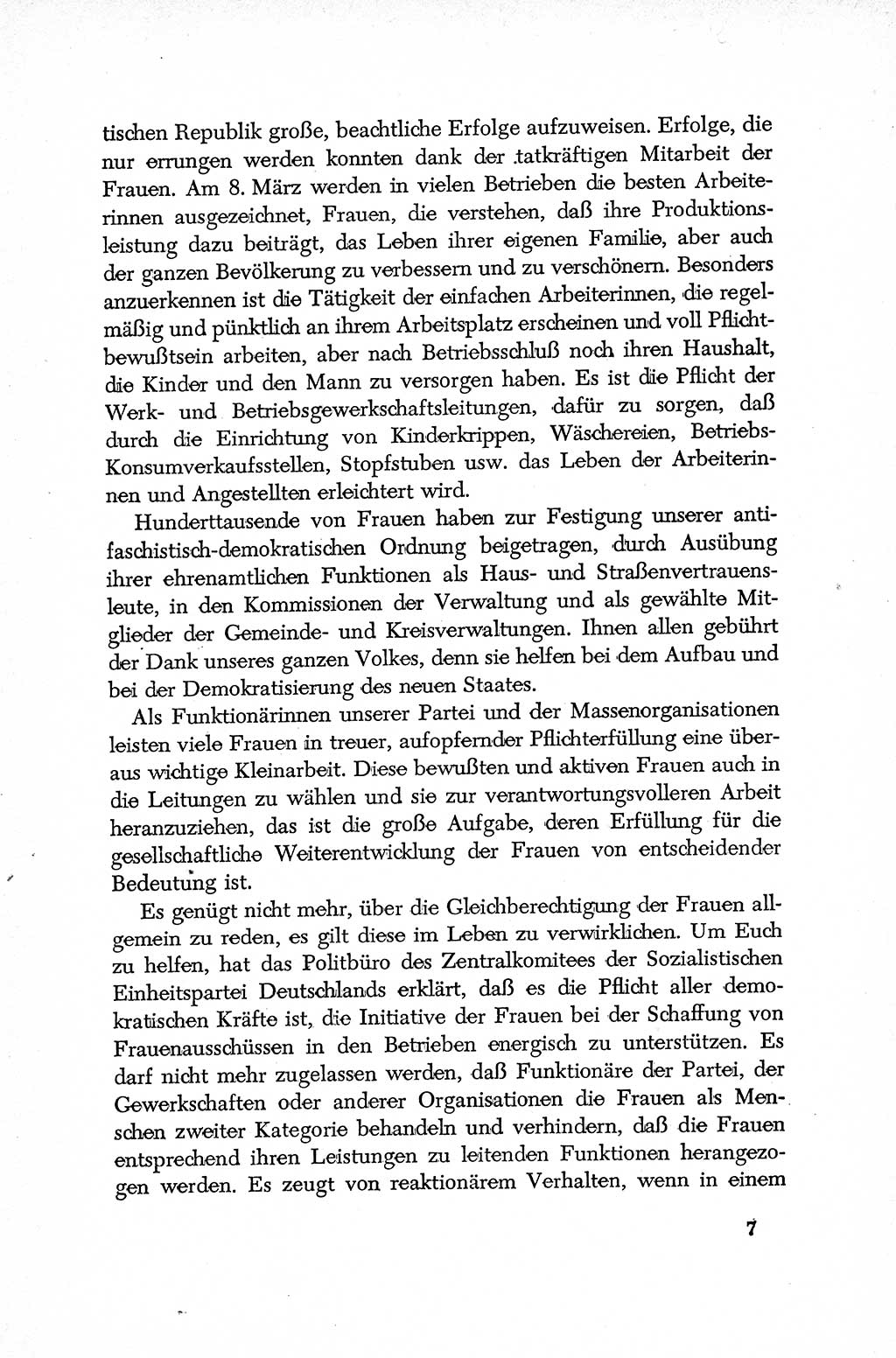 Dokumente der Sozialistischen Einheitspartei Deutschlands (SED) [Deutsche Demokratische Republik (DDR)] 1952-1953, Seite 7 (Dok. SED DDR 1952-1953, S. 7)