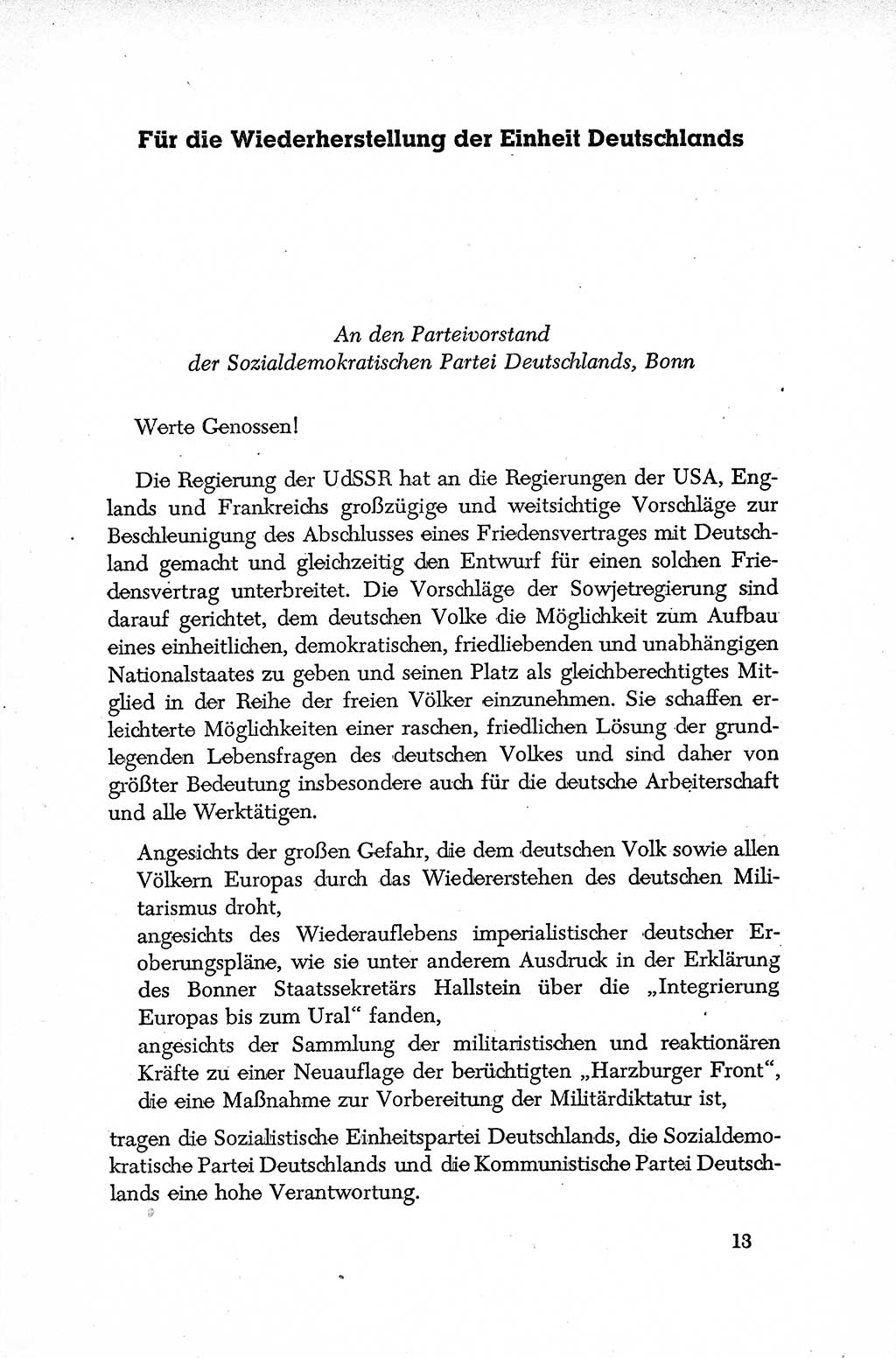 Dokumente der Sozialistischen Einheitspartei Deutschlands (SED) [Deutsche Demokratische Republik (DDR)] 1952-1953, Seite 13 (Dok. SED DDR 1952-1953, S. 13)